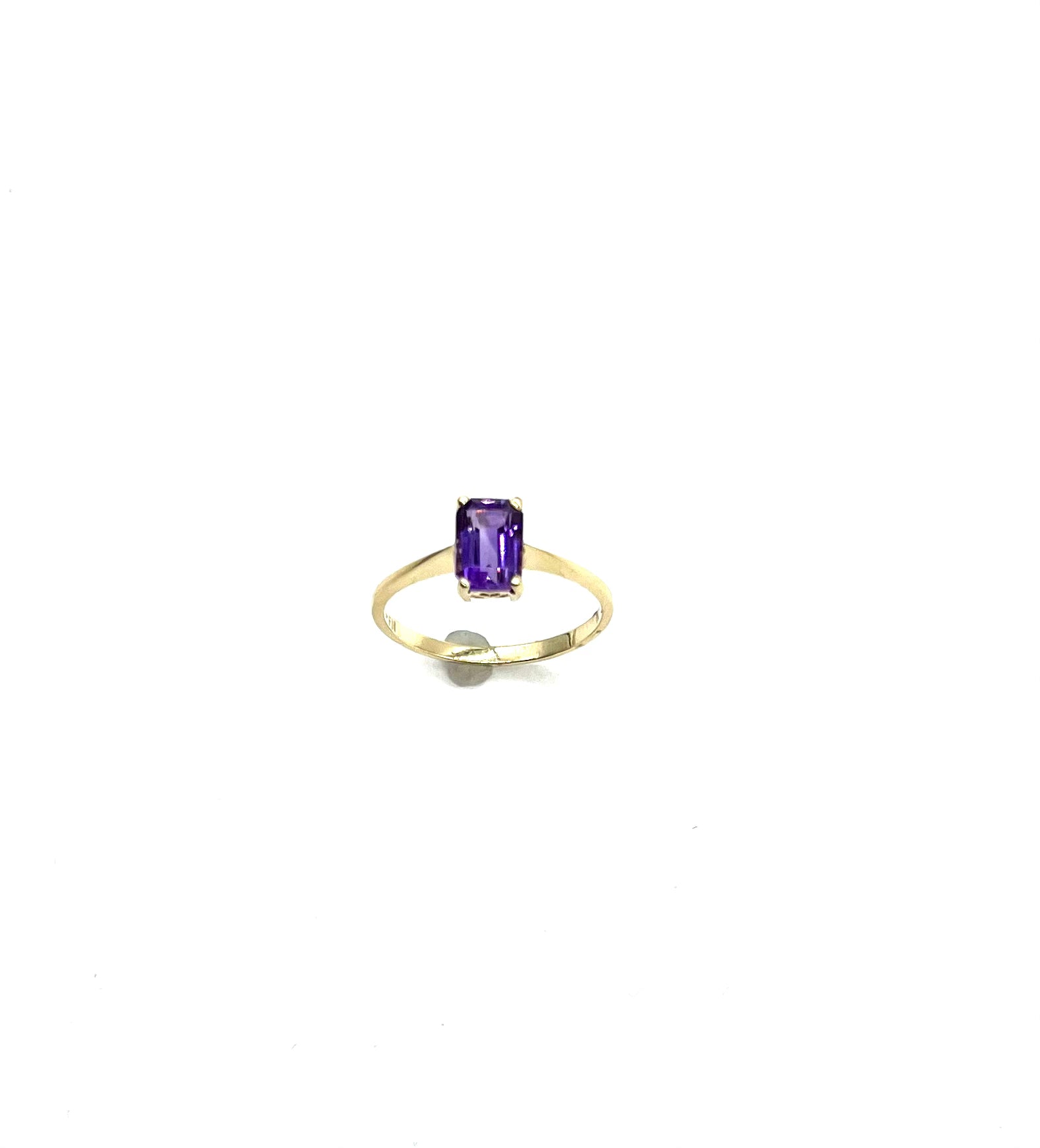 Emerald Cut Amethyst Heart Cutout Ring - Elegant Purple Gemstone Jewelry for Women | Perfect for Valentine's Day, Anniversary & Romantic Gifts