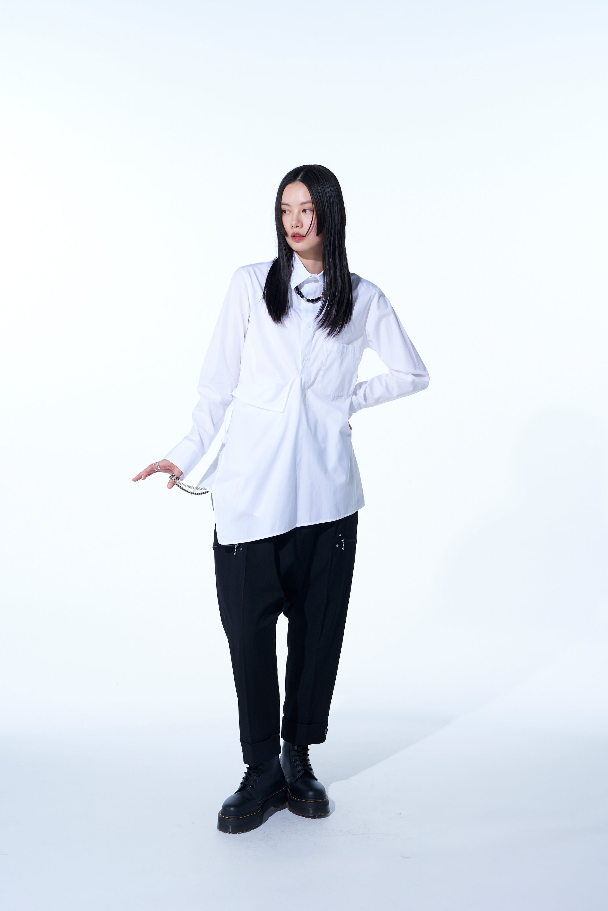 Premium Cotton Broad Cloth Draped Shirt for Women - Soft & Breathable Oversized Button Down Blouse - Perfect for Casual Wear, Office & Date Nights