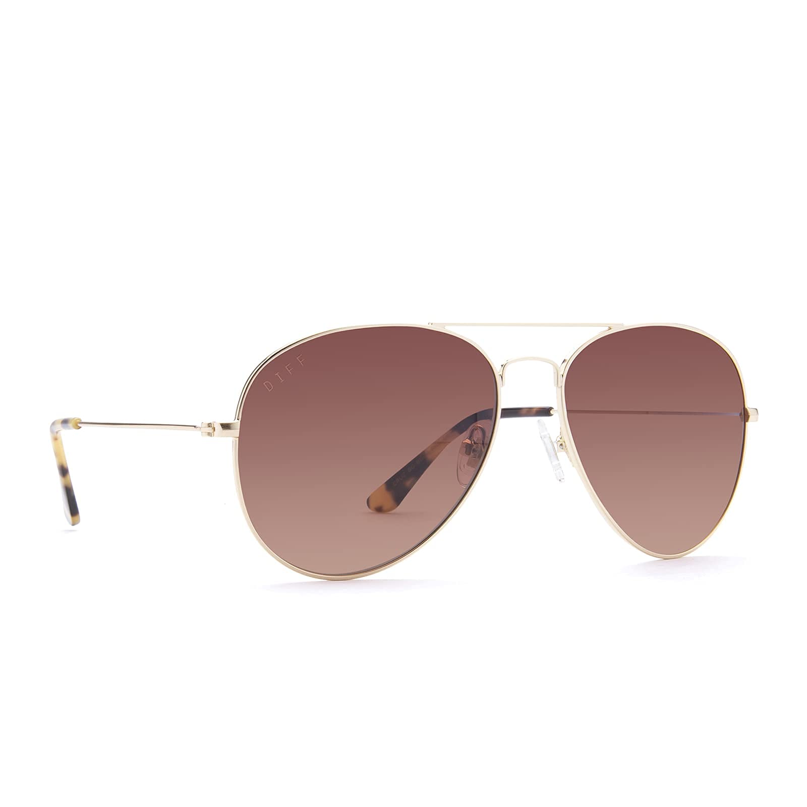 DIFF Designer Aviator Sunglasses for Men & Women - UV400 Protection Polarized Lenses - Stylish Retro Pilot Shades for Driving, Beach & Outdoor Activities