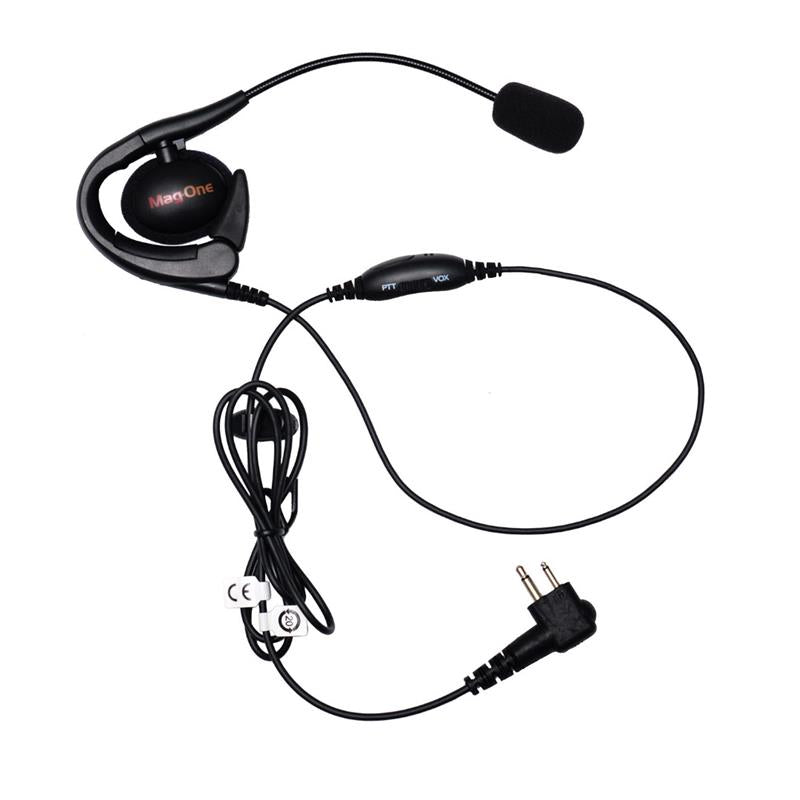 Motorola PMLN6537 Earpiece with Boom Microphone - Noise Cancelling Headset with In-Line PTT/VOX Switch for Two-Way Radios - Perfect for Security, Construction & Outdoor Activities