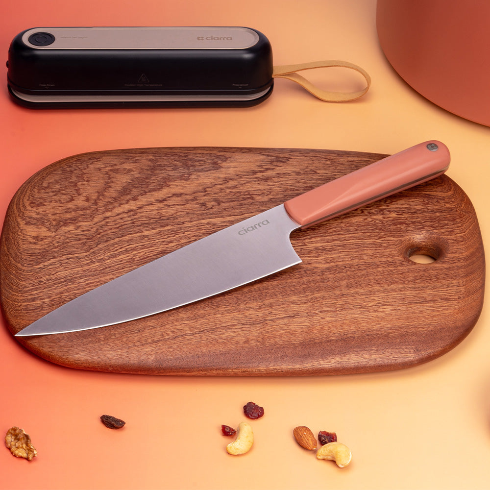 Ciarra Beyond Trio Knife Set with Gift Box - 3-Piece High Carbon Stainless Steel Knives (Chef Knife, Bread Knife, Utility Knife) with Ergonomic Handle - Perfect for Home Cooking, Gift Giving & Kitchen Essentials