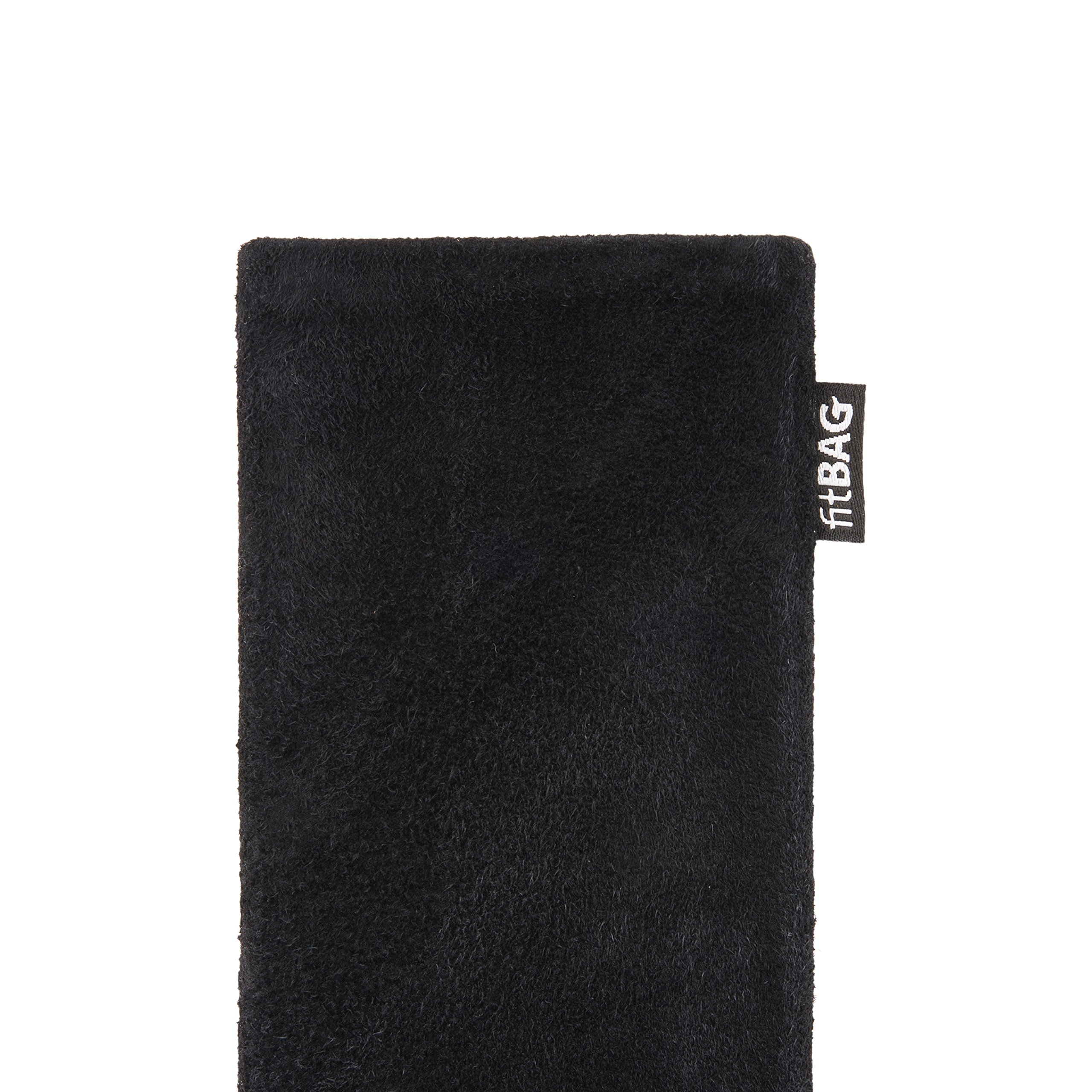 Premium Pine64 PinePhone Pro Leather Case - Custom Tailored Sleeve in Fusion Black | German-Made Nappa Leather with Microfiber Lining | Protective Phone Pouch for Business & Travel Use