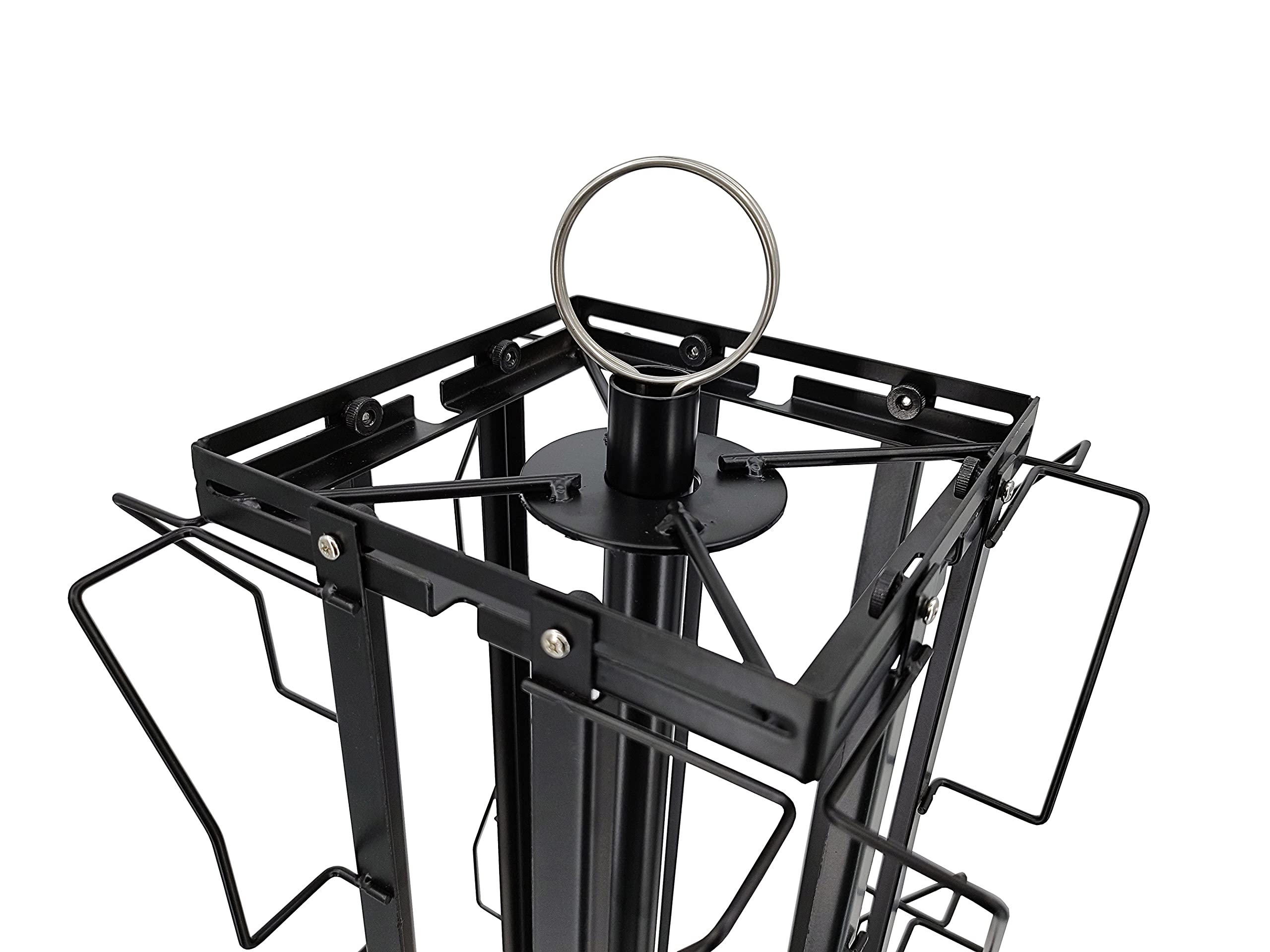 4-Tier Adjustable Rotating Greeting Card Rack Display Stand - 16 Pocket Organizer for Postcards, CDs, DVDs, Books & Brochures (7x5, 6x4, 4x5, 5x7 Sizes) - Pocket Size 4.6-10