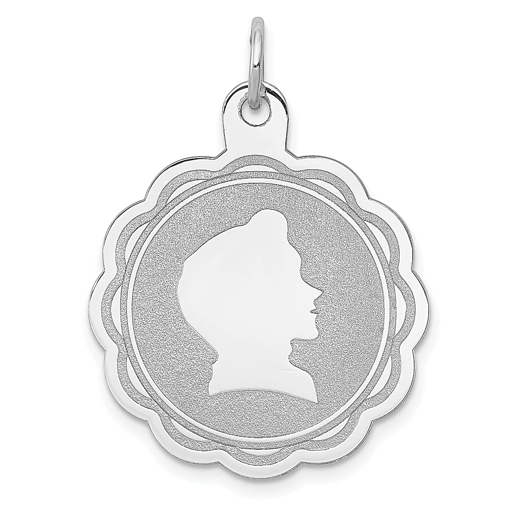 925 Sterling Silver Engraveable Boy & Girl Disc Charm Necklace - Custom Laser Engraved Pendant for Baby Gifts, Fine Jewelry for Women - Perfect for Christenings, Birthdays & Mother's Day Presents