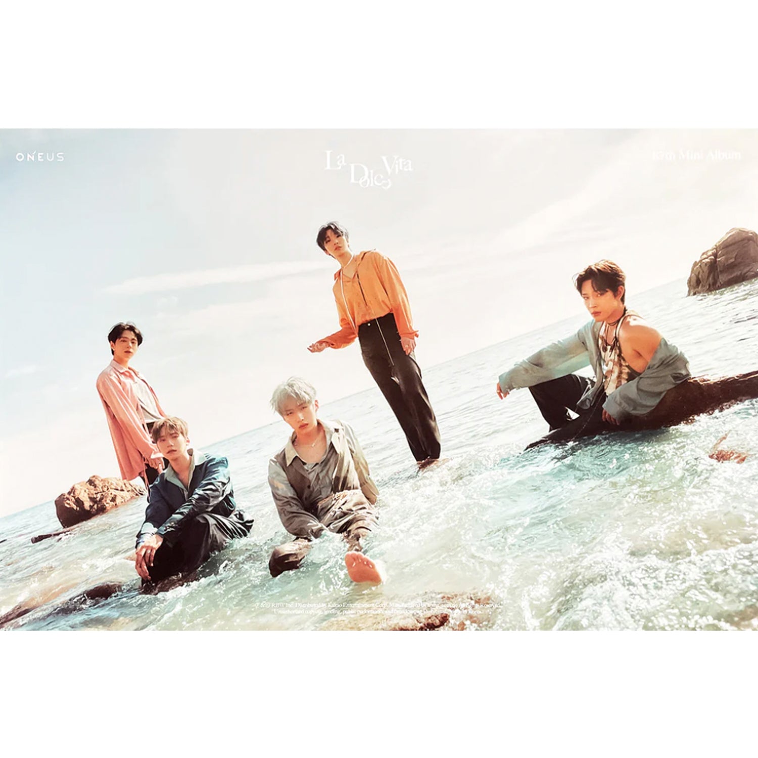 ONEUS 10TH MINI ALBUM 'LA DOLCE VITA' Official Poster - Exclusive Kpop Merchandise for Fans, Room Decor & Gift Idea