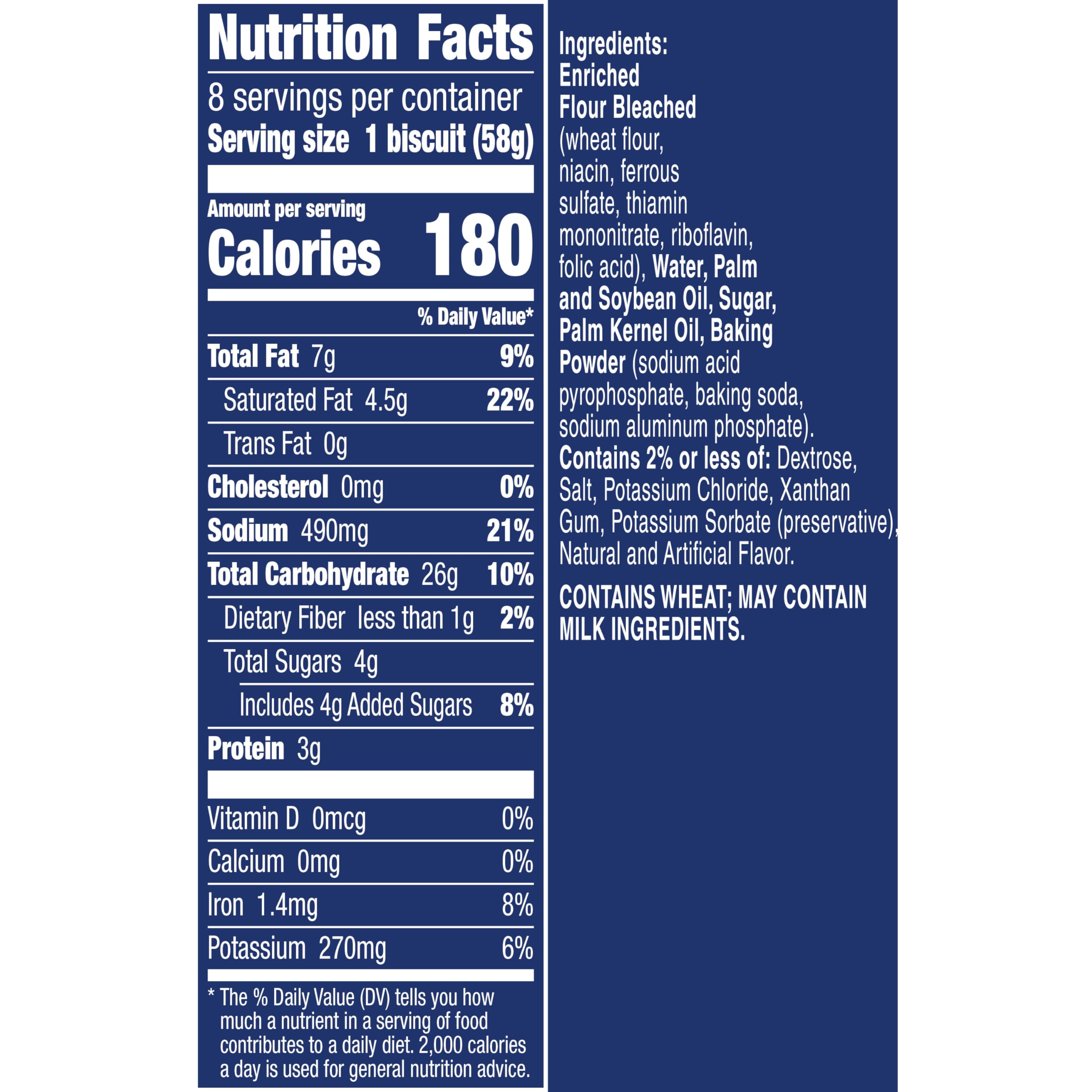 Pillsbury Grands! Southern Homestyle Buttermilk Refrigerated Biscuit Dough - 8 Large Buttermilk Biscuits (16.3 oz) - Perfect for Breakfast, Brunch & Family Gatherings