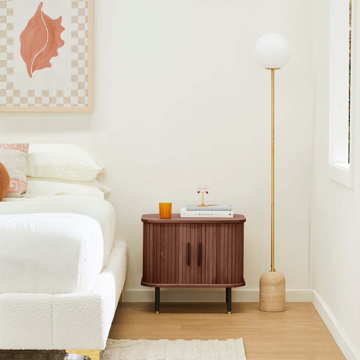 Ipanema Nightstand - Modern Bedside Table with Storage Shelf, Perfect for Bedroom, Living Room, or Office - Compact & Stylish End Table for Small Spaces