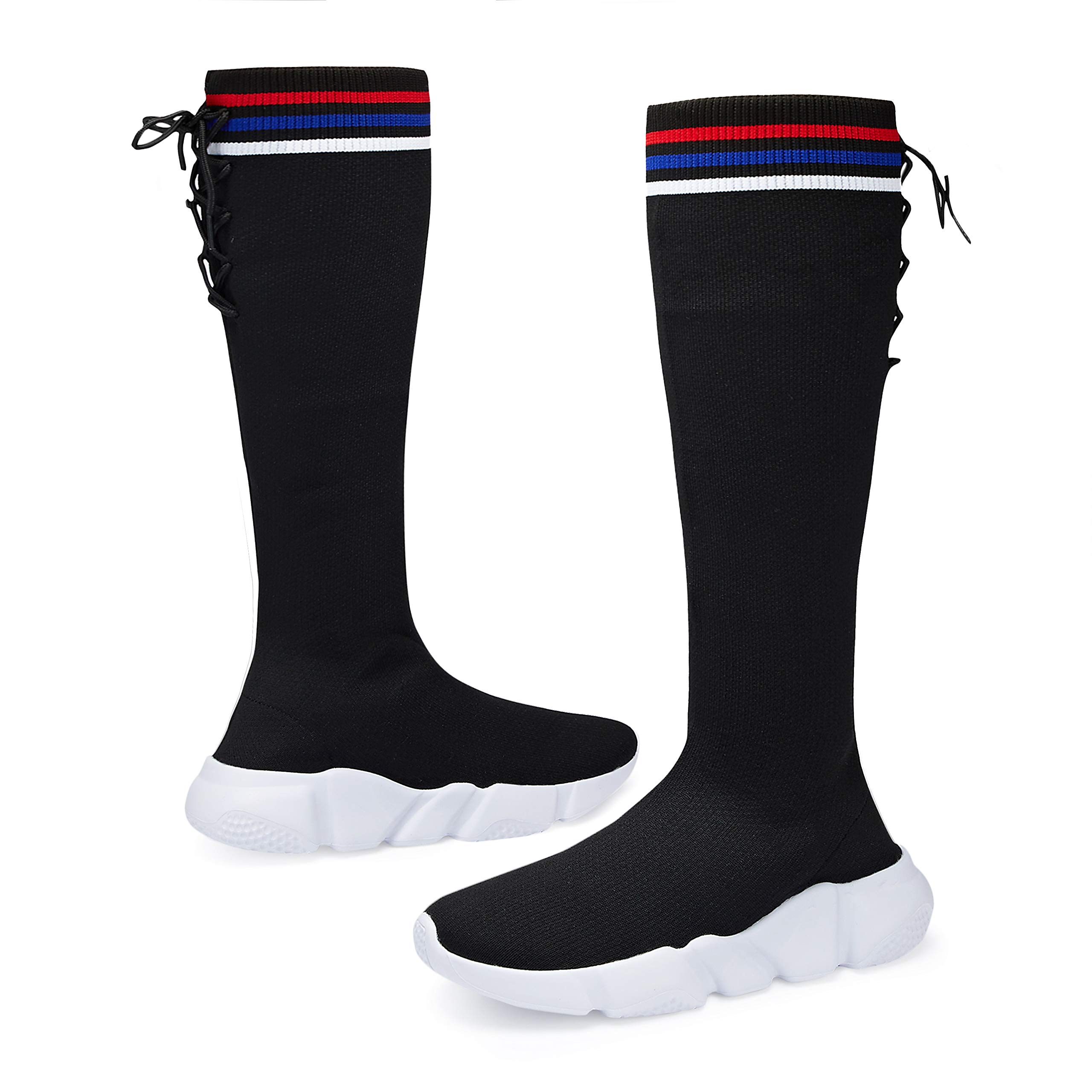 Casbeam Women's Knee High Boots - Slip-On Sock Sneakers for Girls, Comfortable High Top Shoes for Women | Perfect for Winter Fashion, Casual Outfits & Streetwear