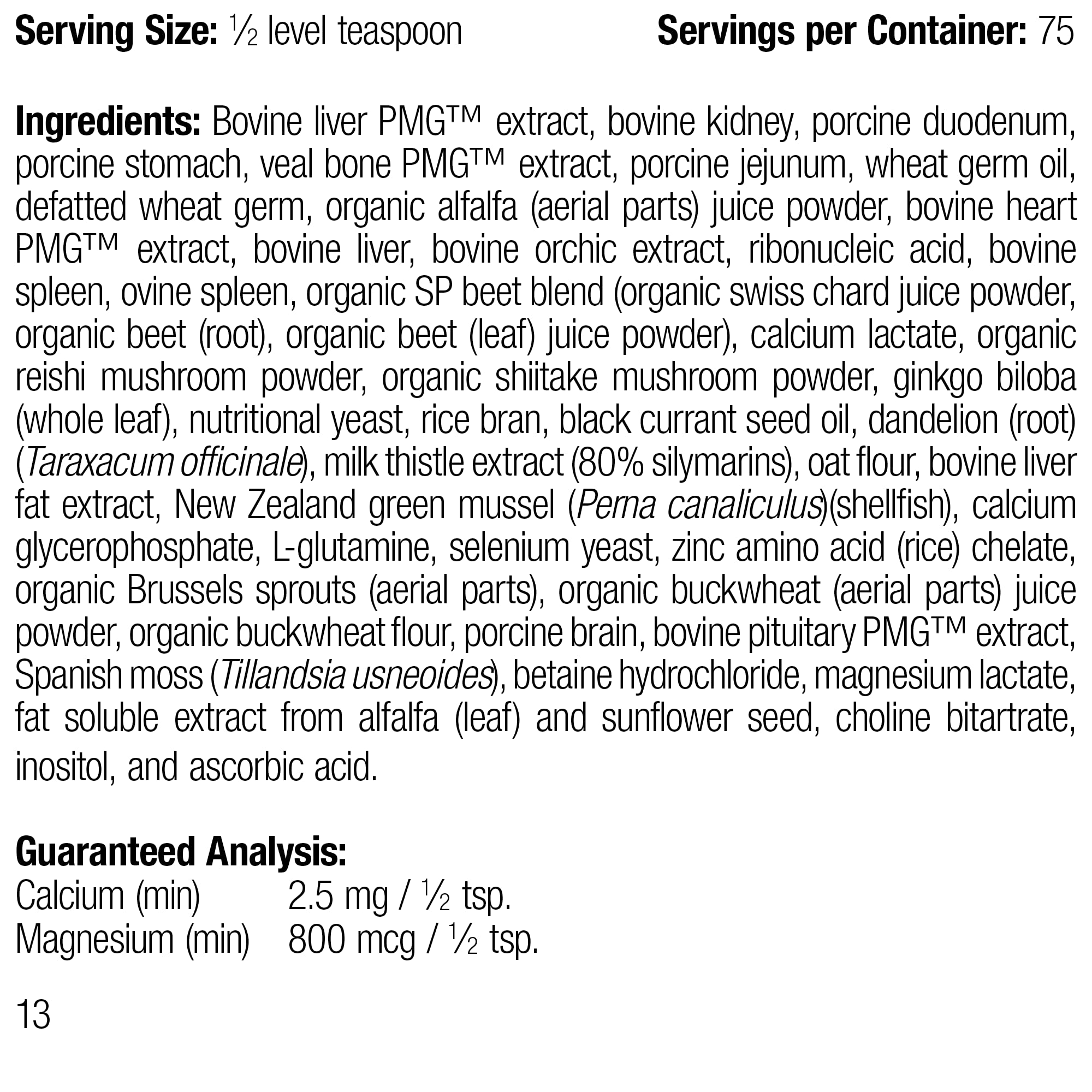 Standard Process Canine Hepatic Support Powder - Liver Health & Immune Function Supplement for Dogs - 110g | Supports Liver Metabolism & Detoxification - Ideal for Senior Dogs or Pets with Liver Concerns