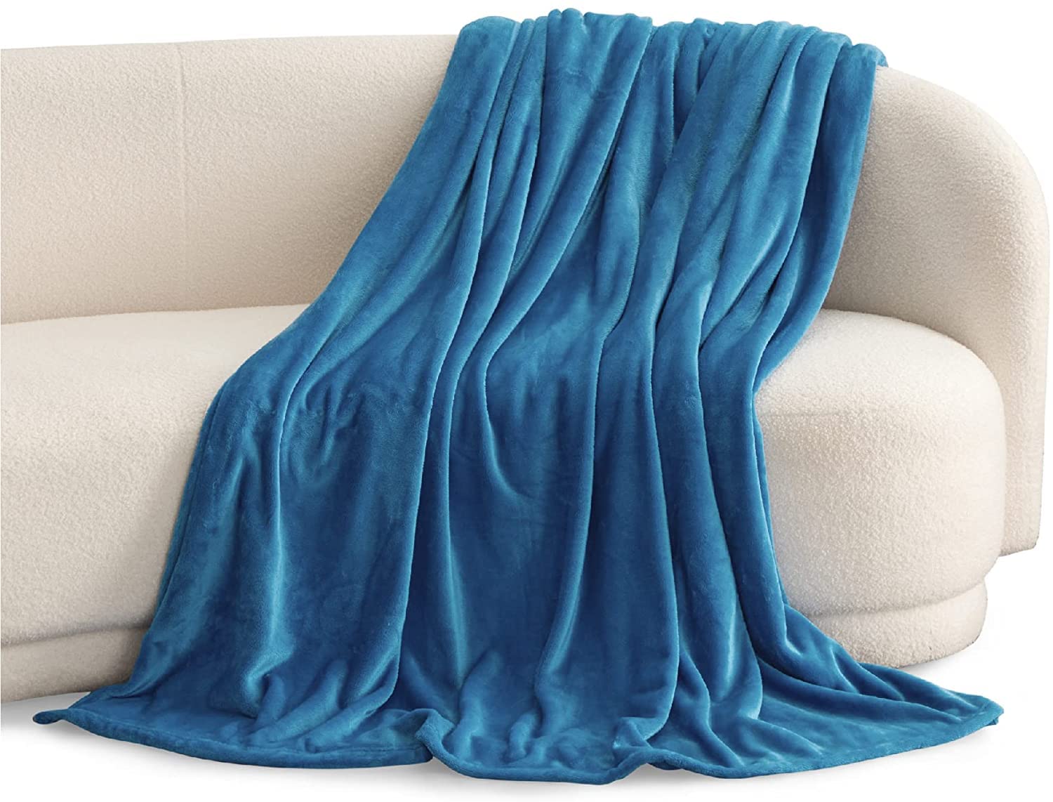 Premium Lightweight All-Season Queen Comforter - 88x88 Inches Reversible Down Alternative Duvet Insert - Breathable Summer Quilted Bedding in Mediterranean Blue - Perfect for Guest Rooms, Master Bedrooms & Cozy Nights