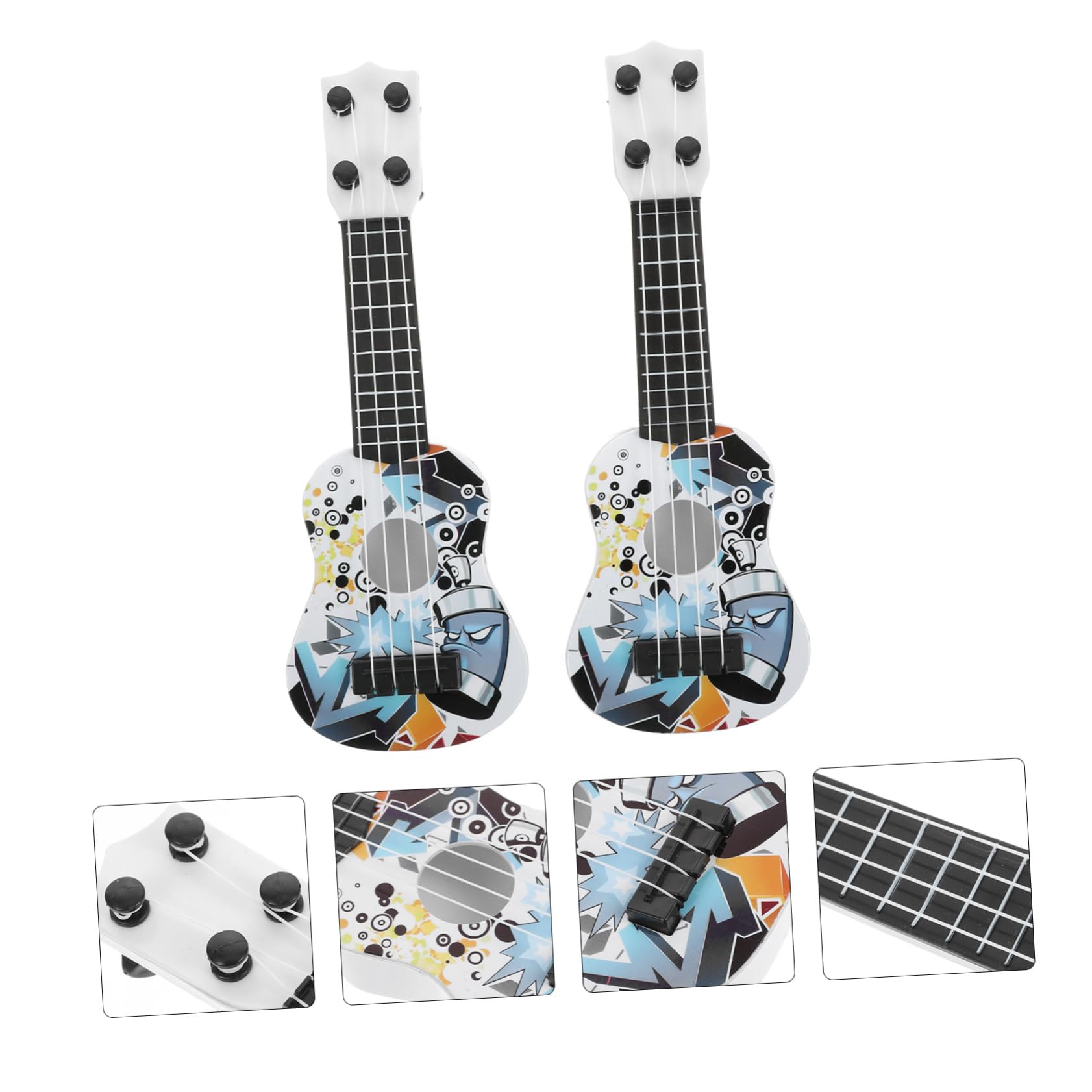 Gogogmee 2-Pack Mini Simulation Guitar Toy for Kids - Educational Musical Instrument Toy for Toddlers & Children - Perfect for Pretend Play, Birthday Gifts & Early Learning Development