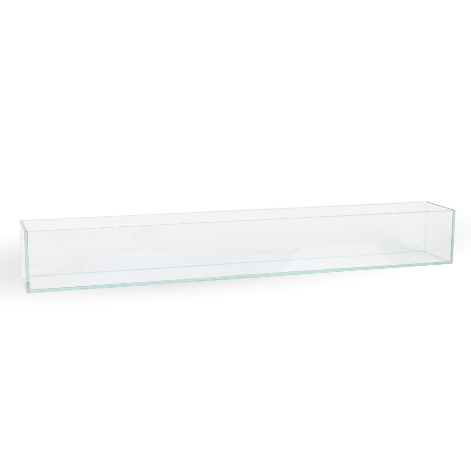 Clear Floral Glass Rectangular Planter 4