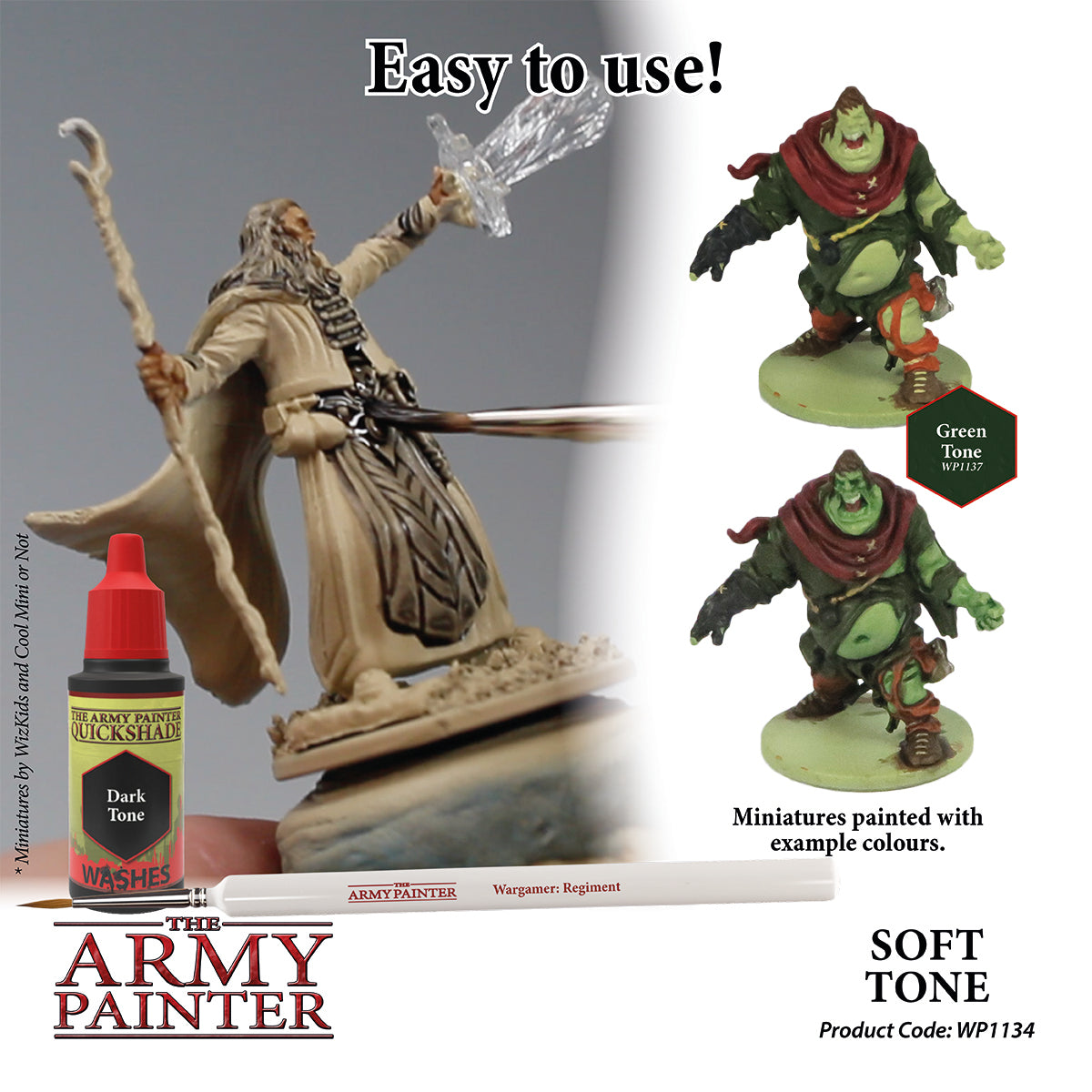 Warpaints Washes: Soft Tone Acrylic Paint for Miniatures & Models - Perfect for Wargaming, Tabletop RPGs, and Hobby Painting