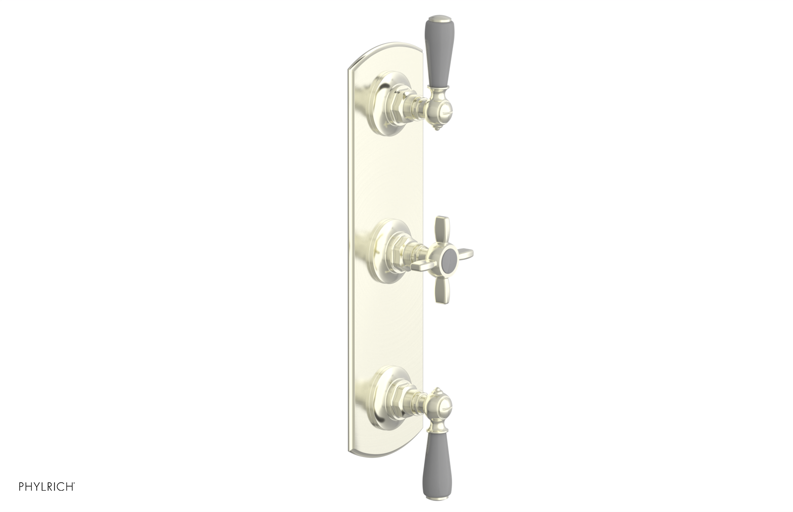 Jamestown Thermostatic Shower Valve with Dual Volume Control - Grey Accents (Model 4-740) for Bathroom & Spa Renovation