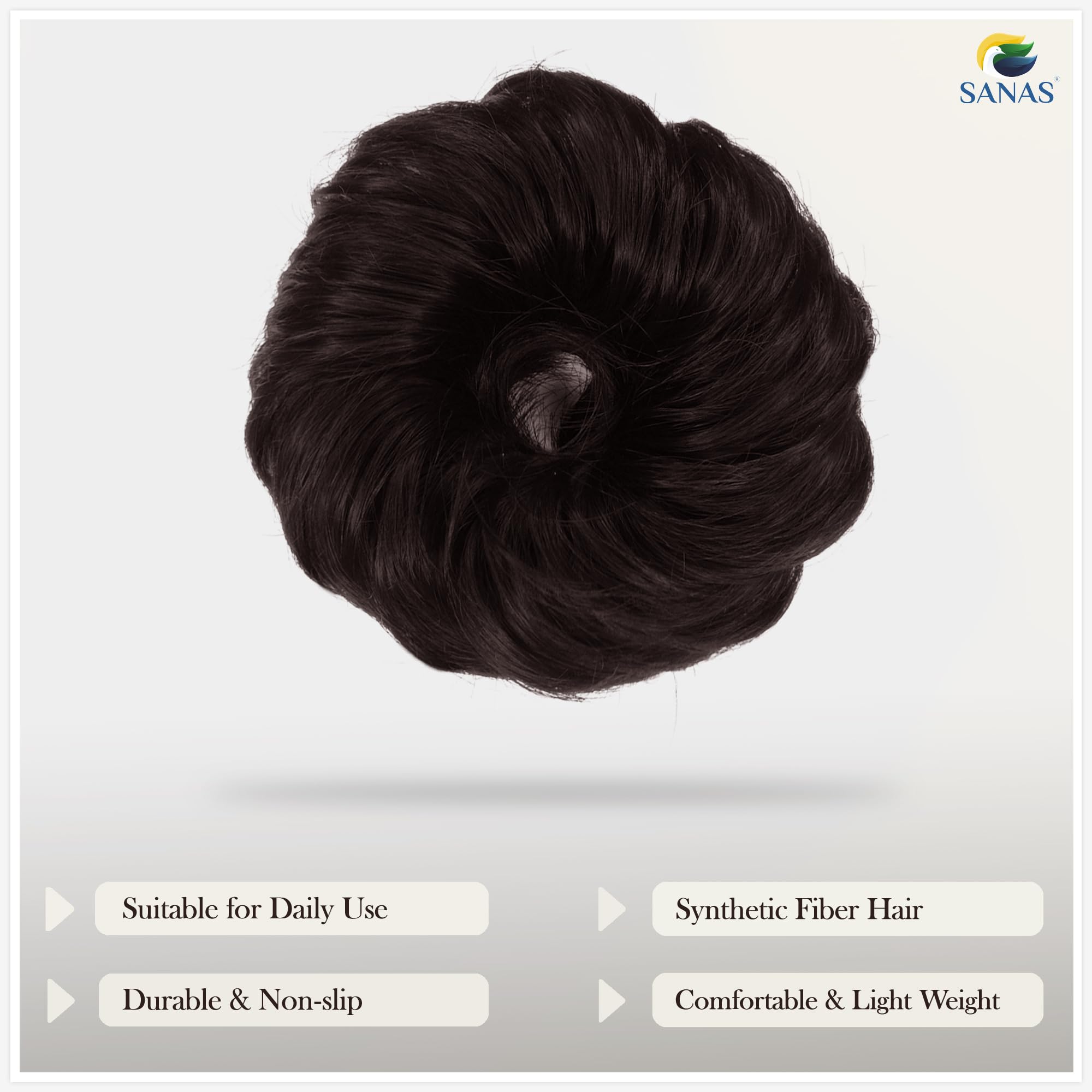 Elegant Wedding Hair Bun Accessories Set (2pcs) - Stylish Scrunchies & Hair Extensions for Women, Messy Bun Maker, Brown - Perfect for Bridal, Prom & Special Occasion Hairstyles