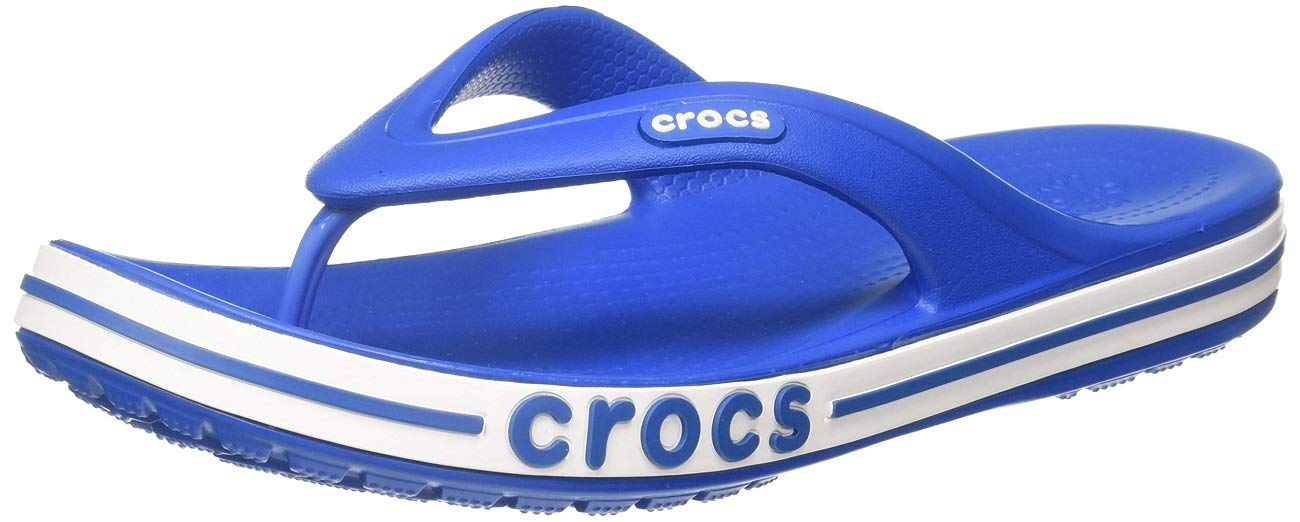 Crocs Men's and Women's Bayaband Flip Flops - Comfortable Casual Sandals & Shower Shoes for Beach, Pool, and Home Use