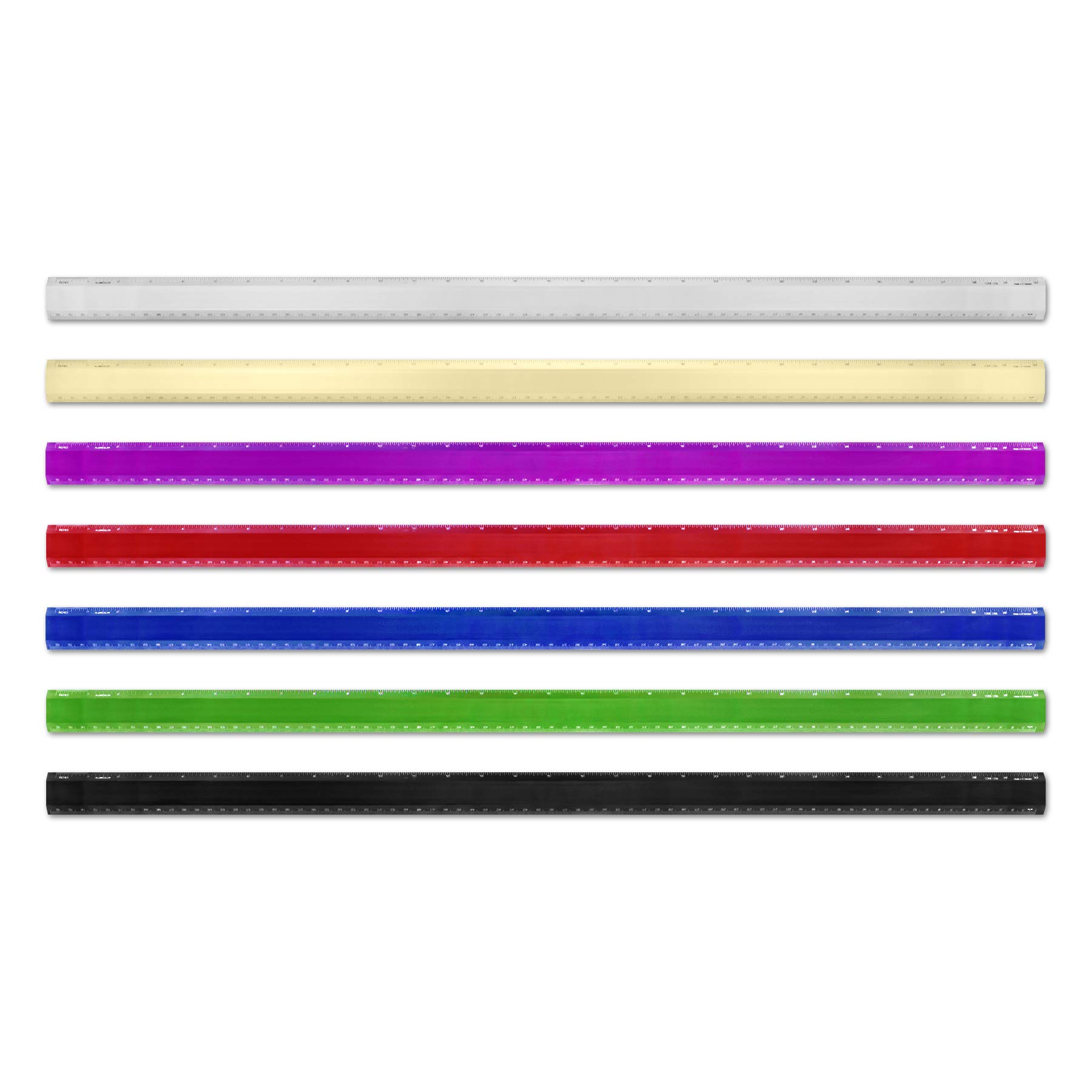 Alumicolor 30 Inch Gold Aluminum Non-Slip Desk Ruler - Perfect for Office, School, Drafting & DIY Projects