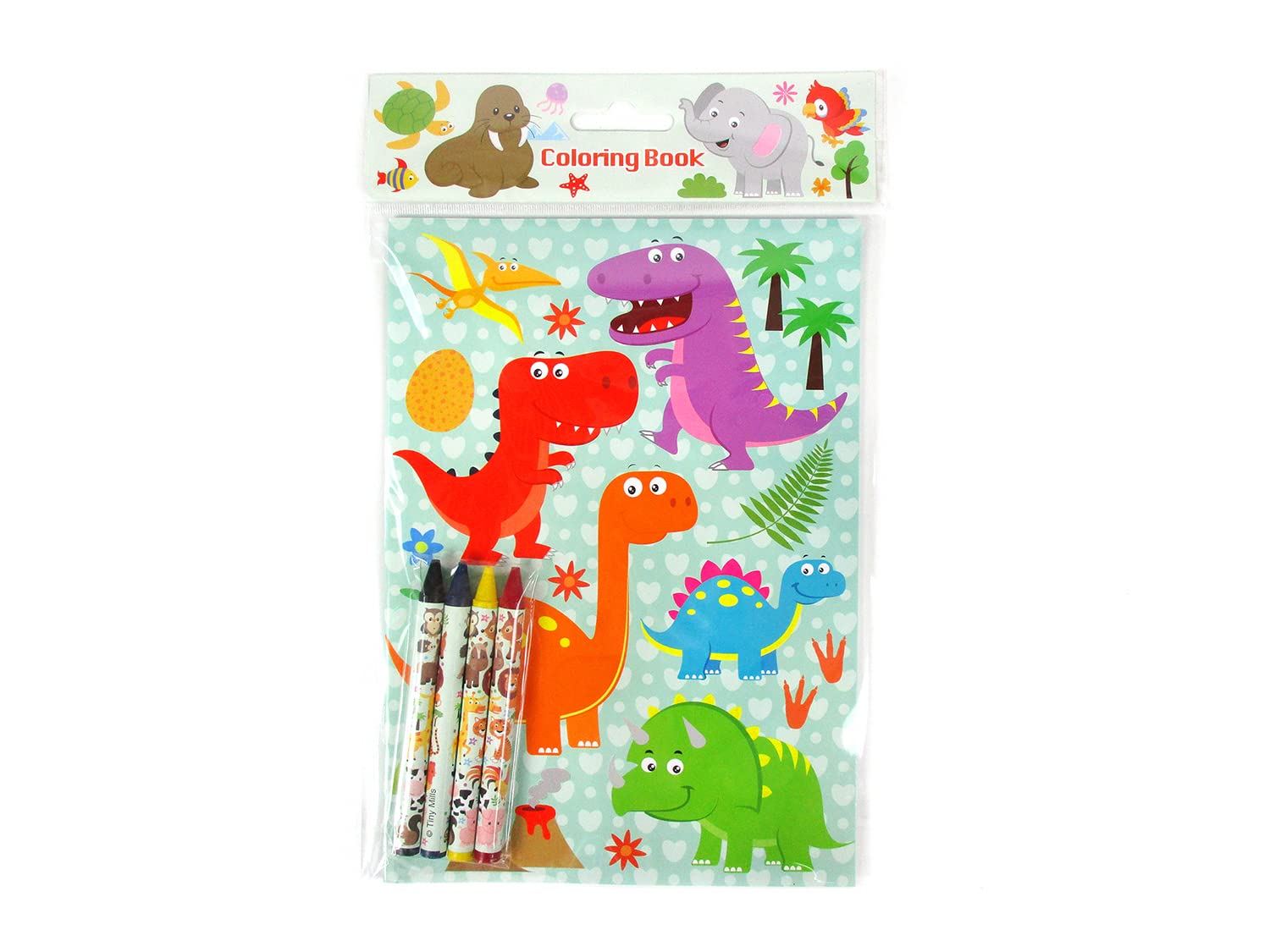 Animal Coloring Books for Kids - 12 Books & 48 Crayons - Party Favors & Classroom Rewards for Birthday Gifts