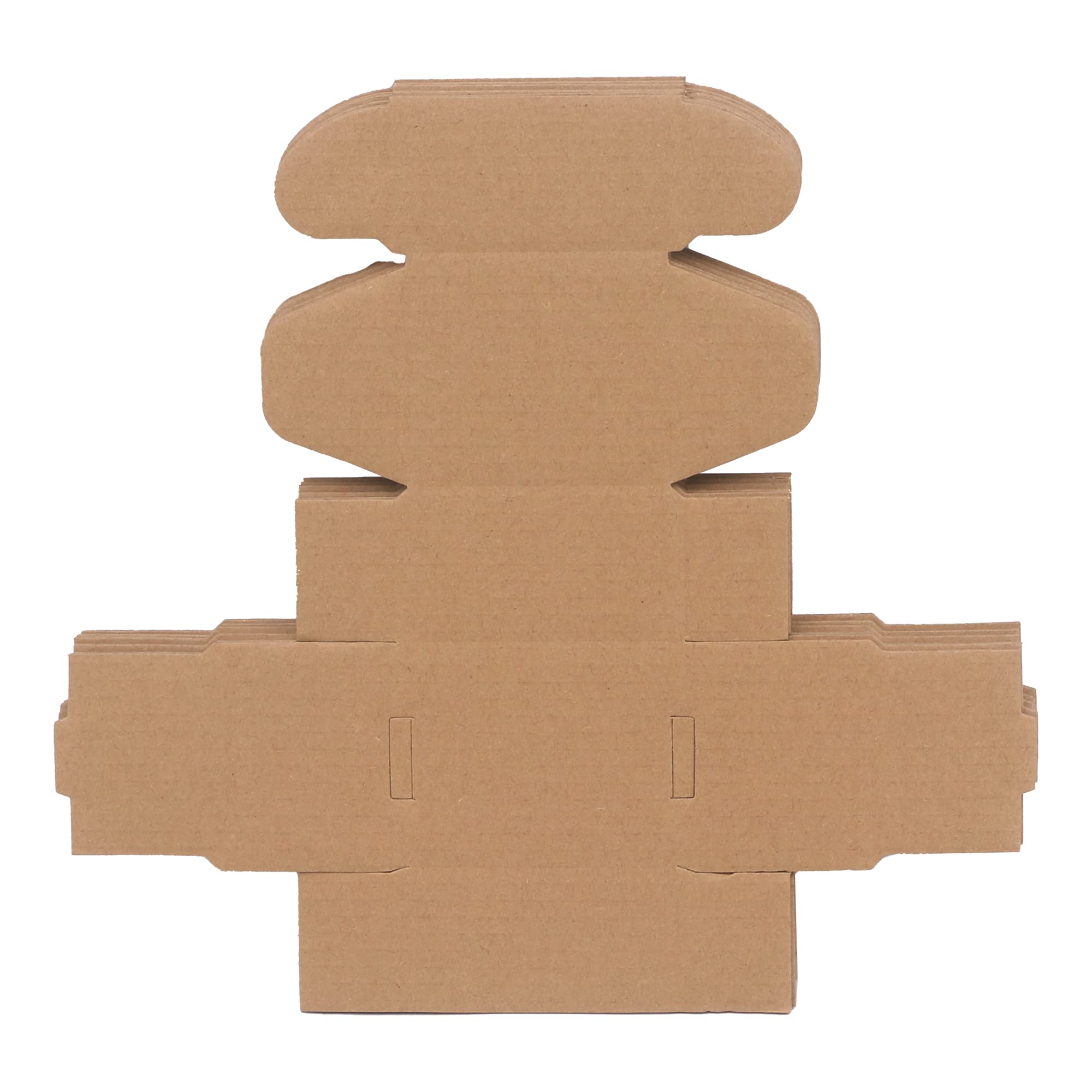 3.1x1.5x2.5 Inch Small Brown Kraft Corrugated Shipping Boxes - 8 Pack Recyclable Crush-Resistant Mailer Boxes for Ecommerce, Jewelry & Small Item Packaging