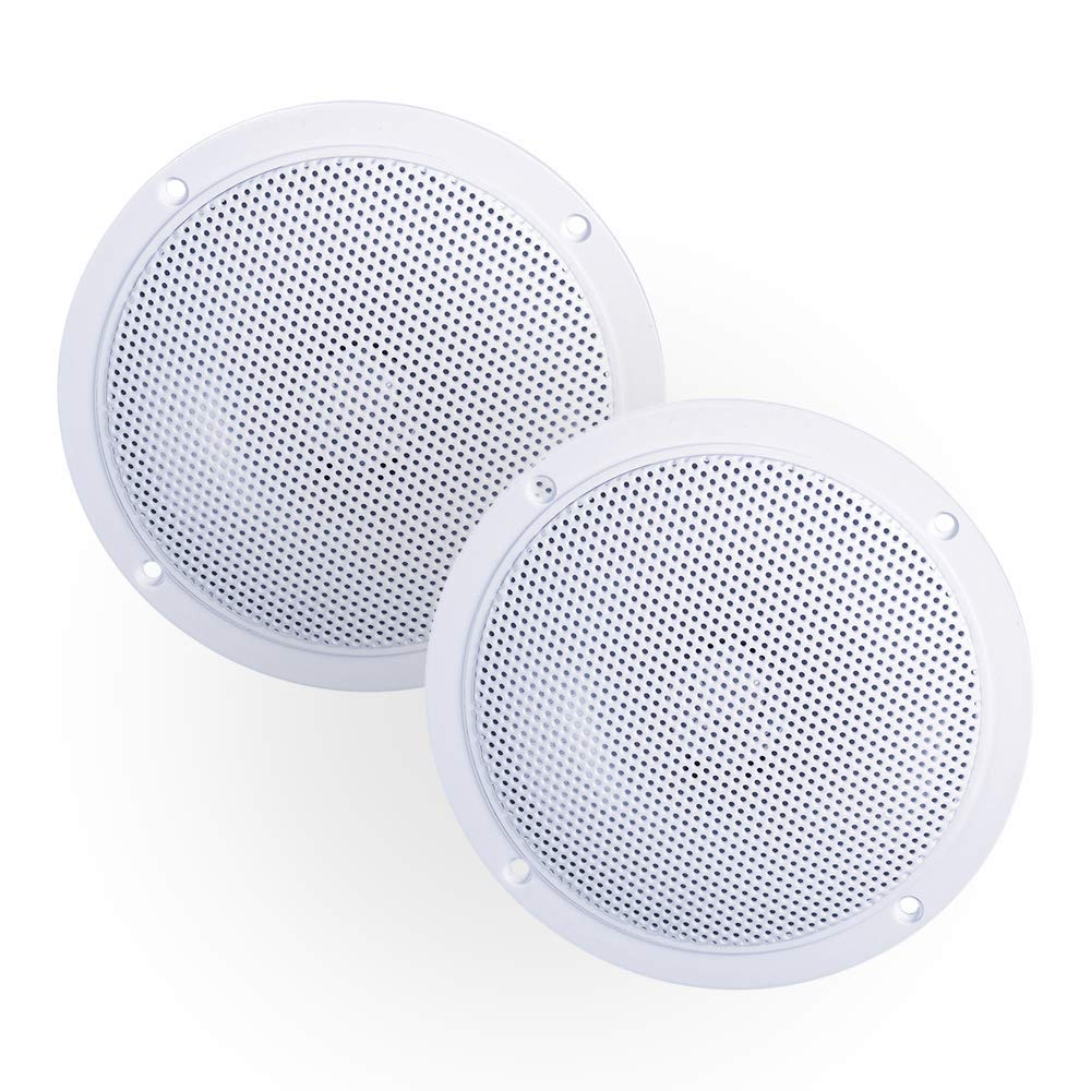 E-Audio Round Moisture-Resistant Dual Cone Ceiling Speakers (Pair) - Hi-Fi Sound for Home, Office, Shop & PA Systems | Perfect for Indoor & Outdoor Audio Installations