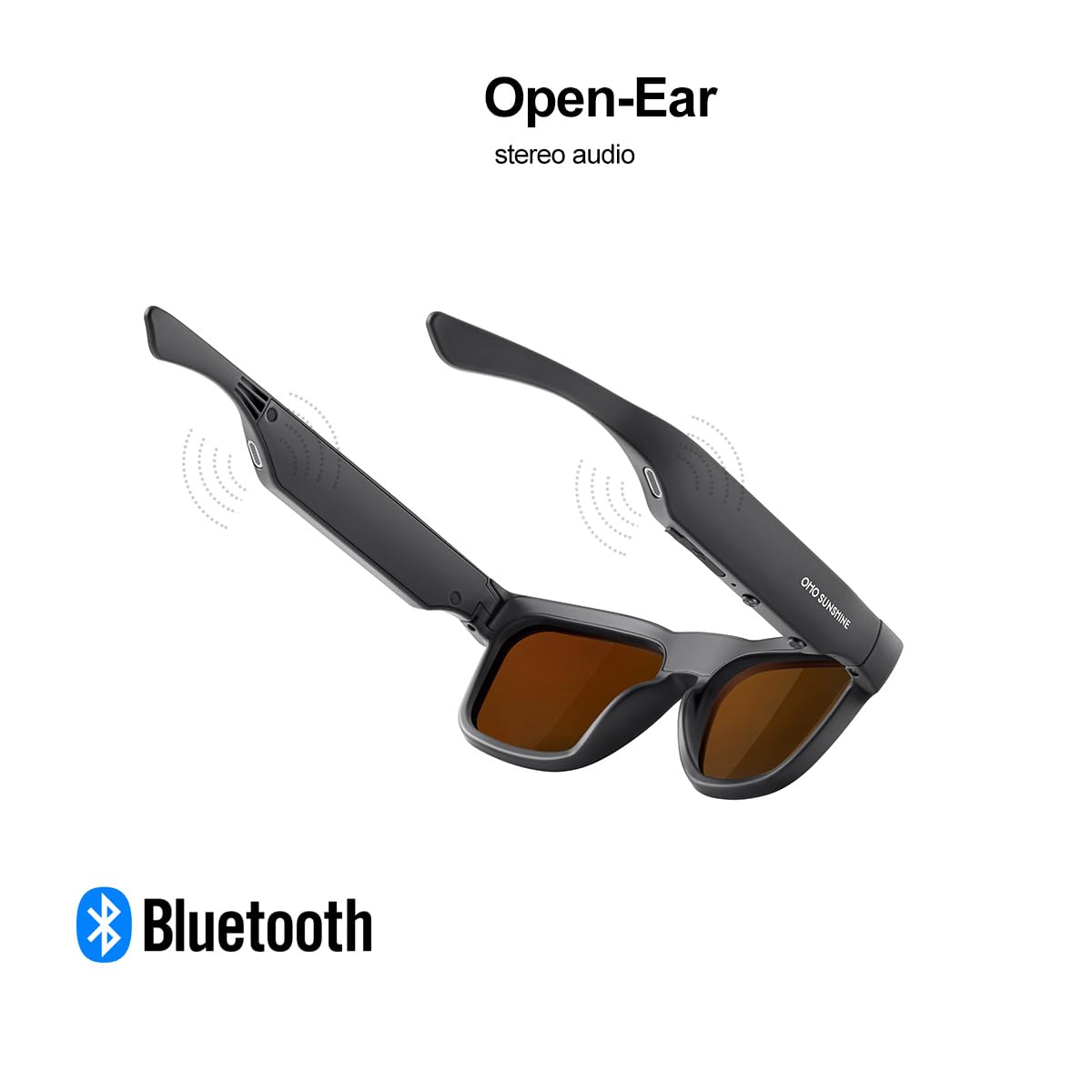 OhO 128GB Smart Glasses with Full HD Camera & Open Ear Bluetooth Speaker - Polarized UV400 Lenses for Men & Women - Perfect for Running, Cycling, Hiking & Outdoor Activities