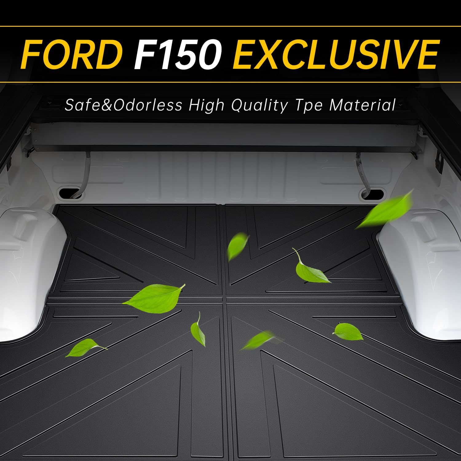 Heavy Duty Truck Bed Mat for 2015-2024 Ford F150 5.5FT Short Bed | All-Weather Protection & Anti-Slip Liner | Durable Accessories for Cargo, Hauling & Work | Fits 2015-2019 2020 2021 2022 2023 2024 Ford F-150 Models