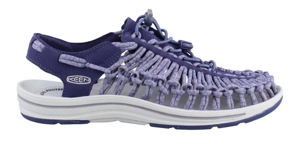 KEEN Women's New Uneek Sandals - Crown Blue/Purple Sage - Size 8.5 | Comfortable Outdoor Hiking & Water Shoes for Beach, Camping & Summer Adventures