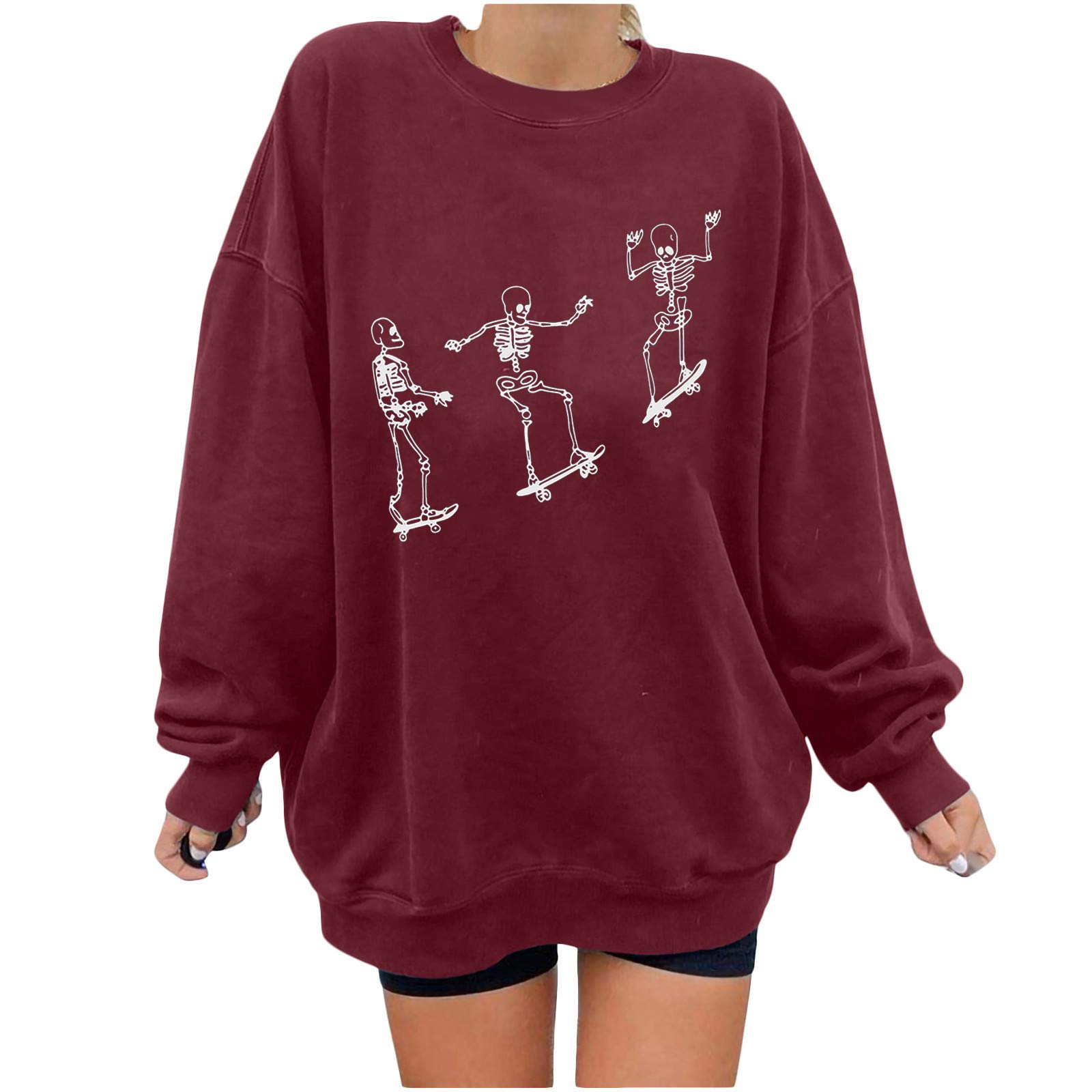 Funny Graphic Tees for Women - Oversized Short Sleeve T-Shirt with Sun and Moon Design - Casual Summer Tops for Streetwear, Parties, and Everyday Comfort