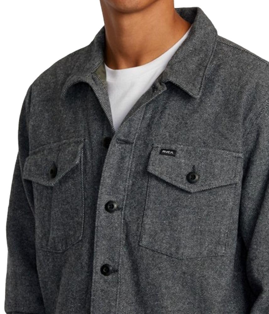 RVCA Men's Shirt Jacket - Lightweight Casual Button-Up Shirt Jacket for Outdoor Activities, Streetwear & Layering