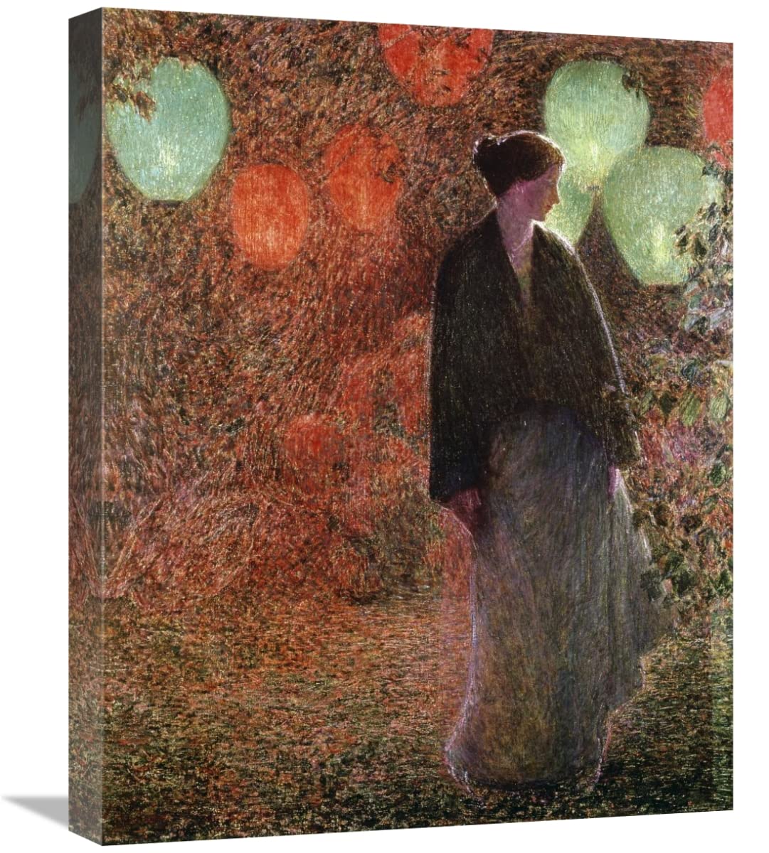 22 Inch July Night Art Print by Childe Hassam - Vintage American Impressionist Wall Decor for Living Room, Bedroom & Office