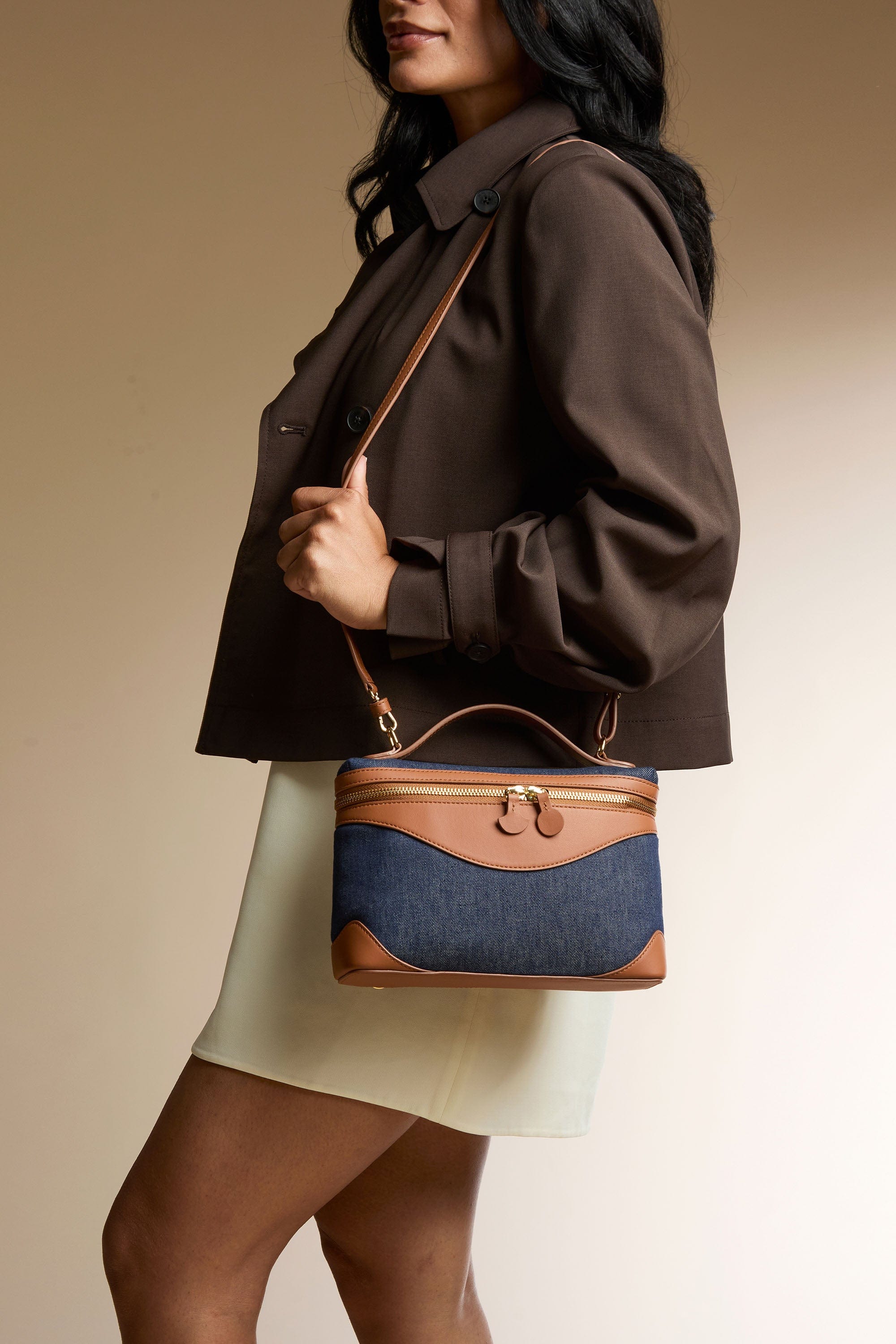 Mini Anchor Bag Designer Leather Top Handle Backpack Purse with iPad Compartment - Chocolate Brown Crossbody Bag for Women, Perfect for Work, Travel & Daily Use