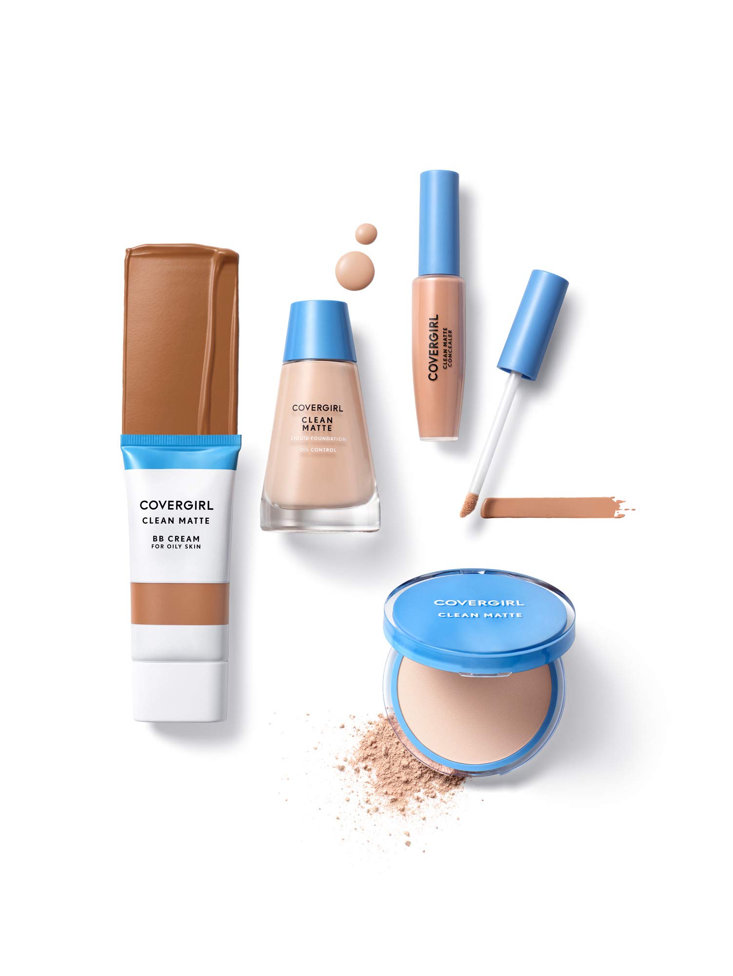 COVERGIRL Clean Matte Concealer - Fair 110 (0.37 Fl Oz, 2 Pack) - Oil-Free, Full Coverage Makeup for Blemishes & Dark Circles - Perfect for Everyday Wear & Professional Makeup Looks