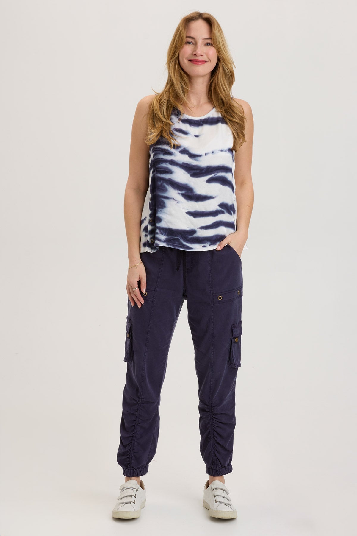 Markos Tank Top for Women - Soft Marmoreal Wash Fabric - Stylish Eclipse Color - Perfect for Yoga, Gym & Casual Wear