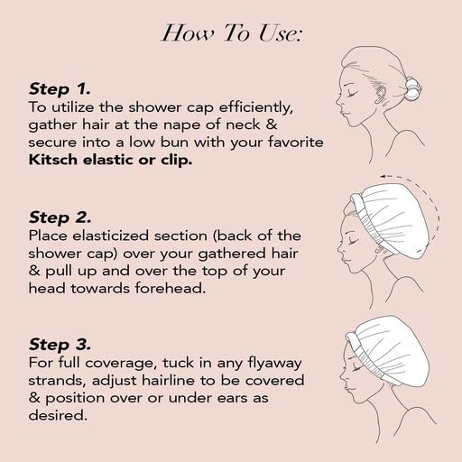 Kitsch Dermaplaning Tool for Face - Exfoliating & Peach Fuzz Removal | Luxury Spa Shower Cap for Hair Care | Perfect for At-Home Skincare Routine & Salon-Quality Bath Experience