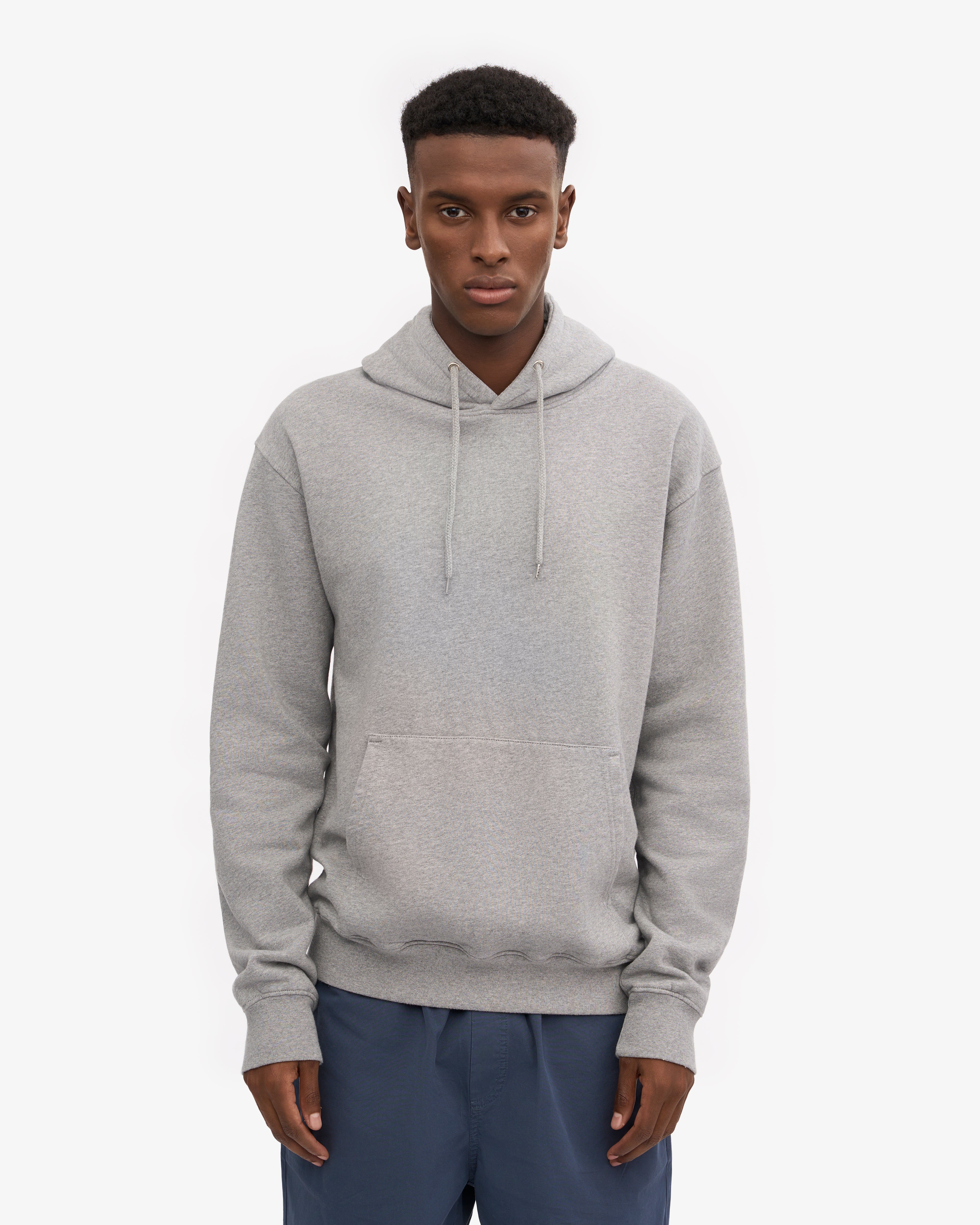 Classic Organic Cotton Hoodie - Heather Grey - Soft & Comfortable Pullover for Men & Women - Perfect for Casual Wear, Gym & Outdoor Activities