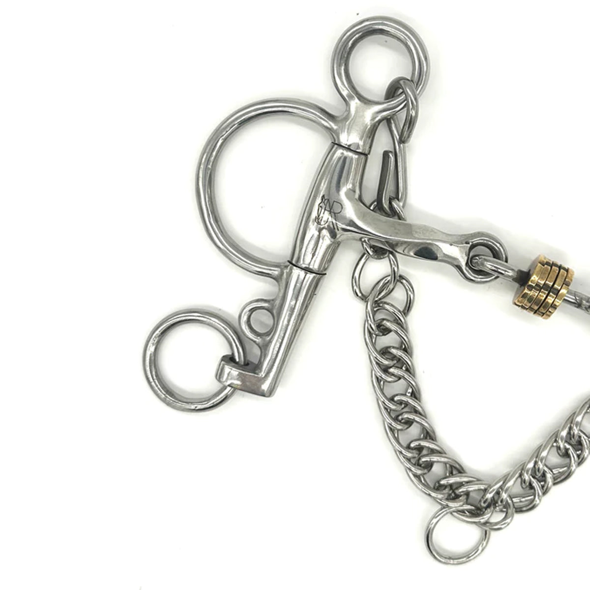 AJR Twisted Brass Disc Pelham Bit - English Snaffle Horse Bit for Dressage & Jumping - Perfect for Training & Show Riding