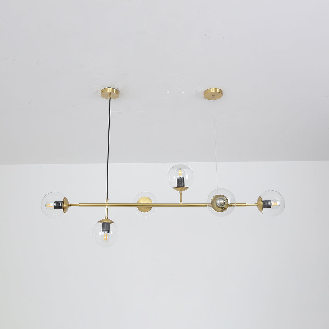 Modern Orb Chandeliers - Elegant Crystal Glass Ceiling Light Fixtures for Dining Room, Bedroom & Living Room Decor