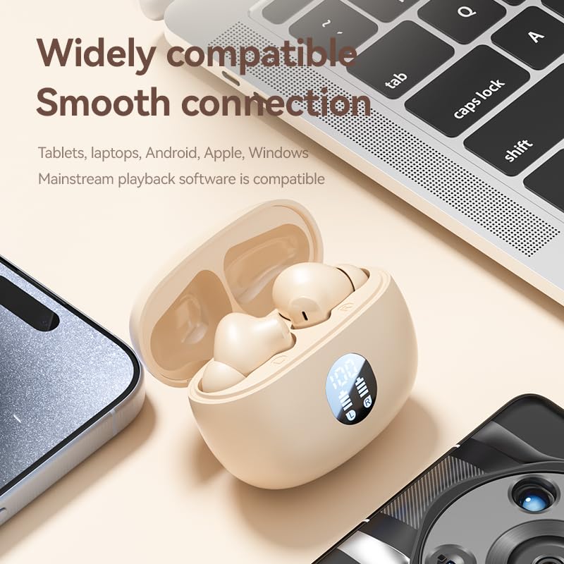 Wireless Earbuds Bluetooth 5.4 with Active Noise Cancelling, Stereo Bass in-Ear Headphones with Mic, 30H Playtime LED Power Display Case, IPX7 Waterproof - Perfect for Running, Gym Workouts, Gaming & Travel (Black)