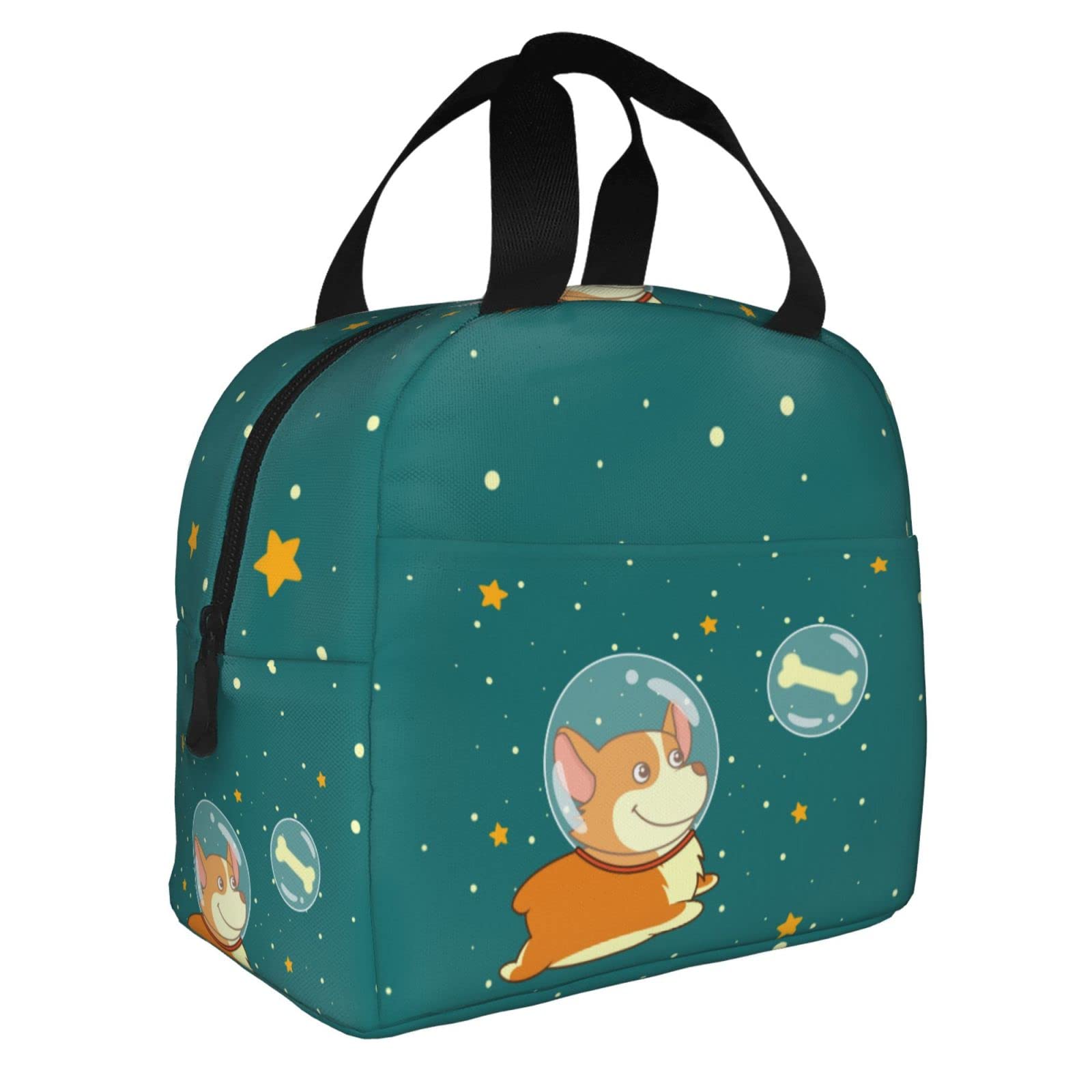 Cute Smiling Dog Insulated Lunch Box - Reusable & Portable Meal Bag for School, Work, Travel & Picnic | Perfect for Teens, Boys & Girls | Keep Food Fresh All Day