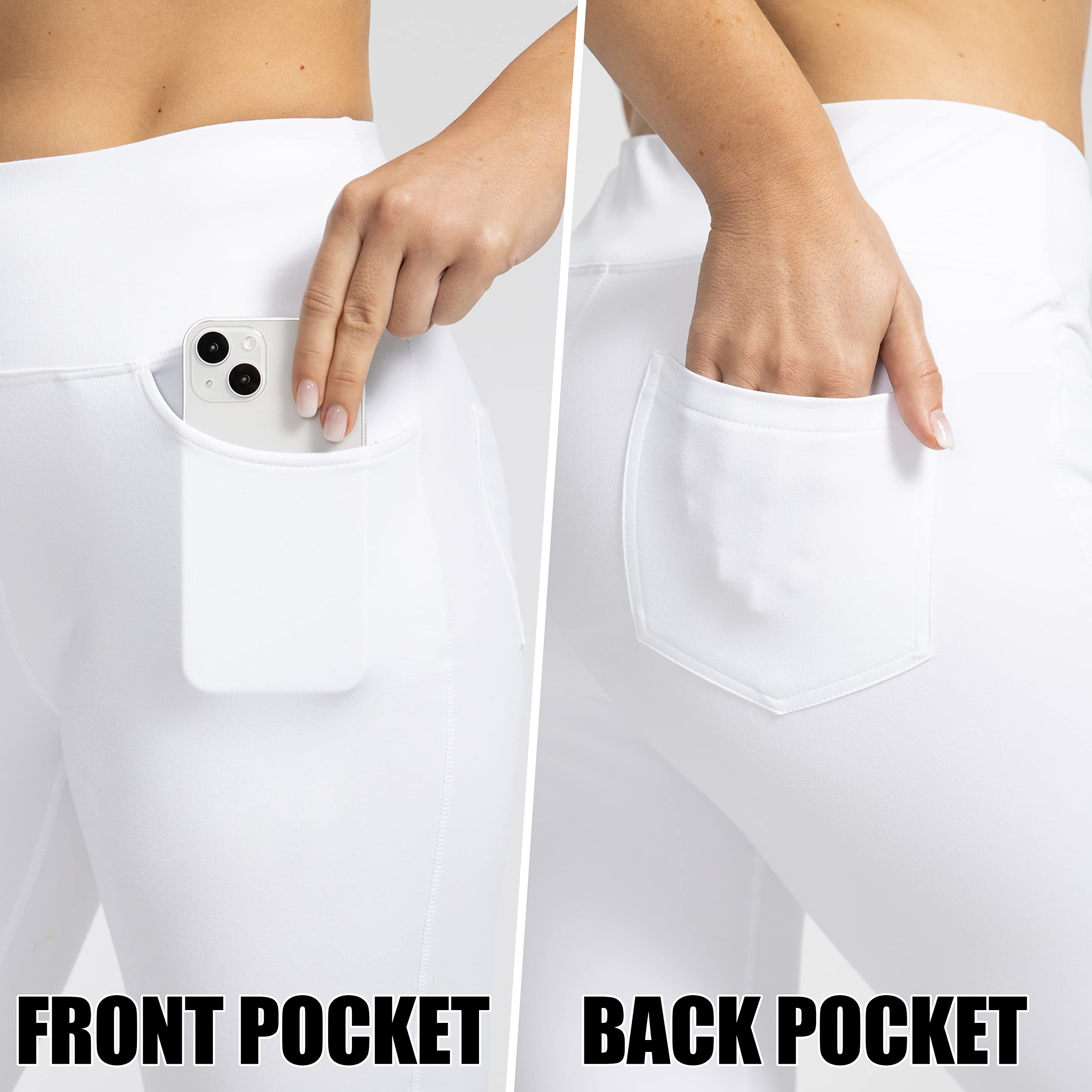 G Gradual Women's High Waist Yoga Pants with 4 Pockets - Bootcut Work Dress Pants for Office & Yoga - Perfect for Professional Wear, Workout & Casual Outfits