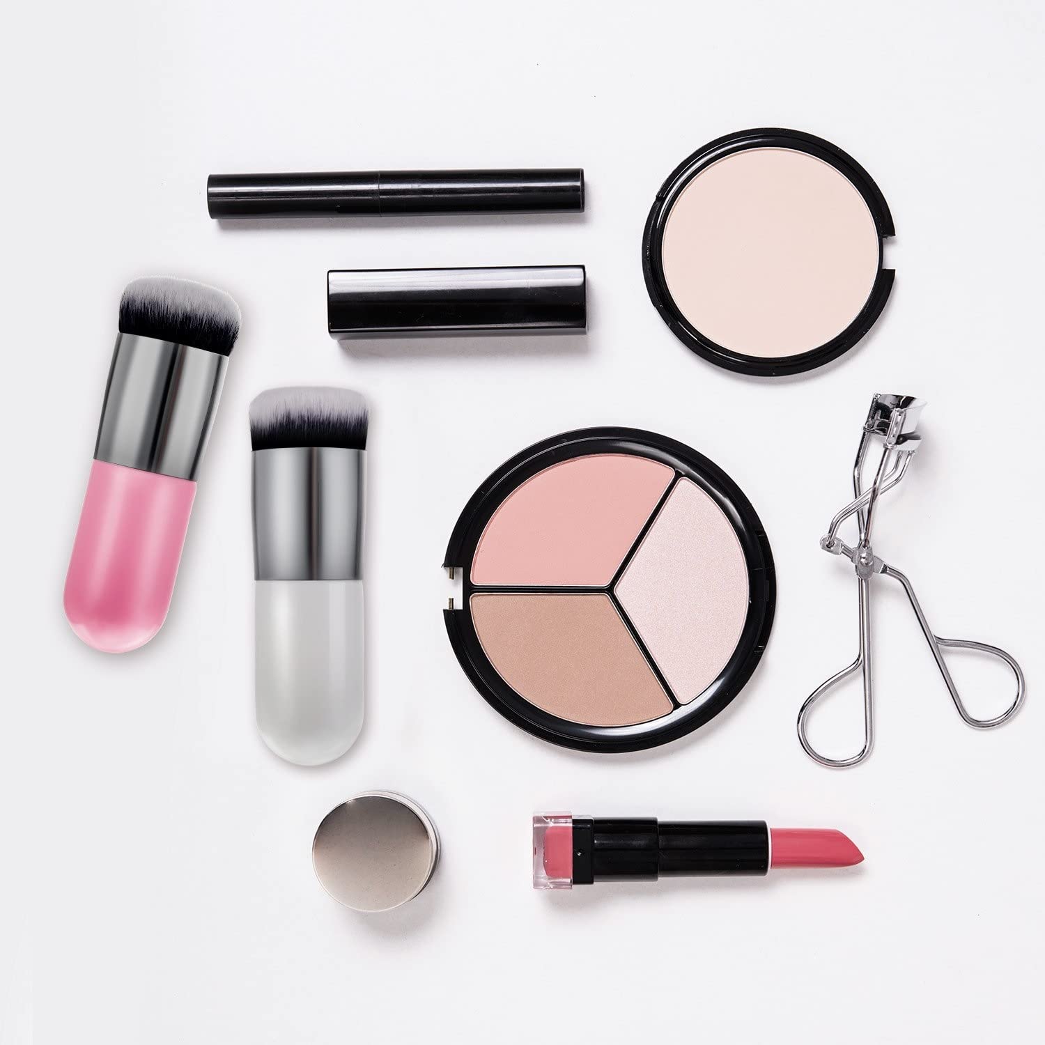 Premium Sloane Foundation Blusher Brush & Beauty Blender Makeup Sponge Set - Professional Makeup Tools for Flawless Blending & Airbrush Finish - Perfect for Contouring, Highlighting & Everyday Makeup Application
