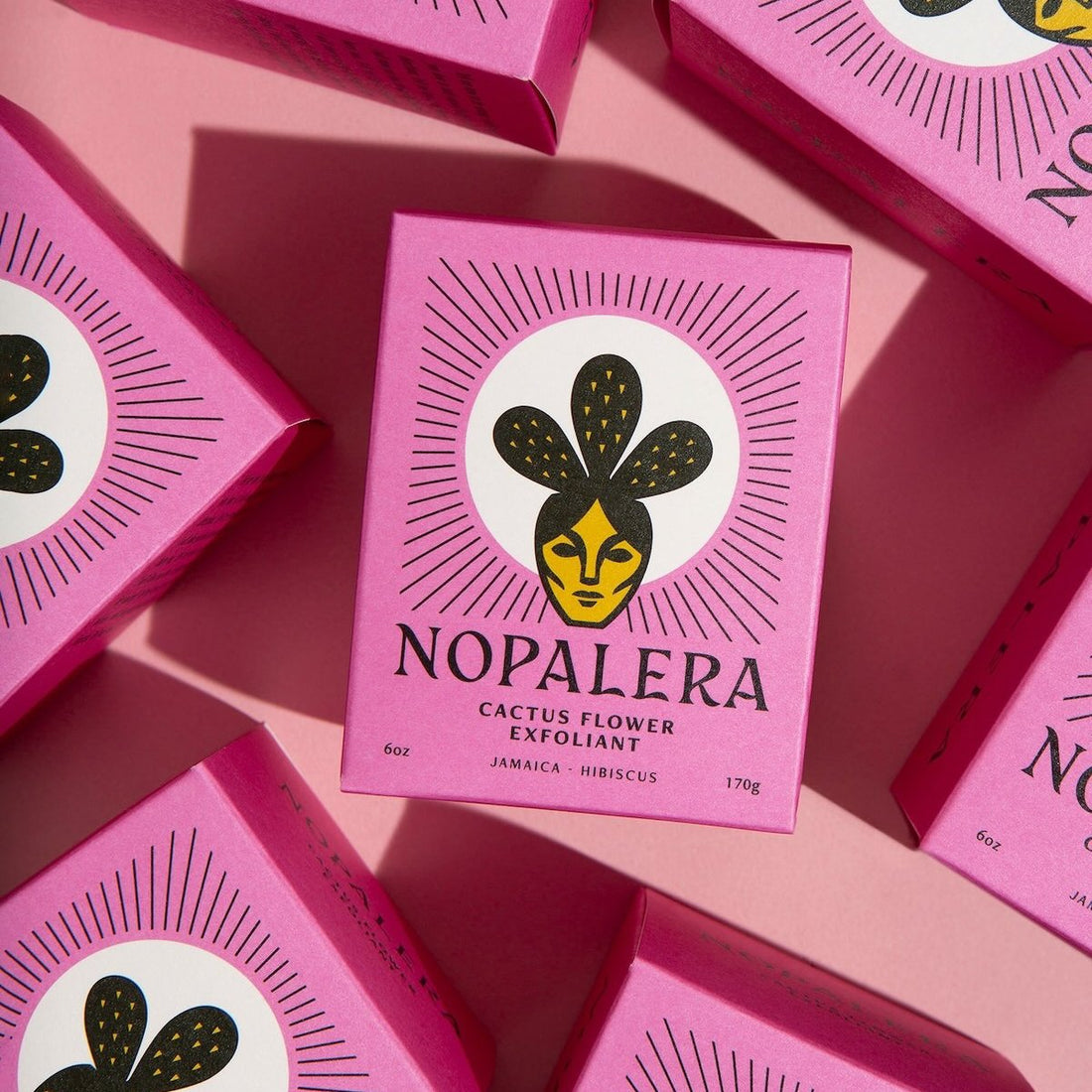 Nopalera Hibiscus Cactus Flower Exfoliating Scrub - Natural Face & Body Exfoliator for Glowing Skin | Perfect for Spa Day & Self-Care Routine