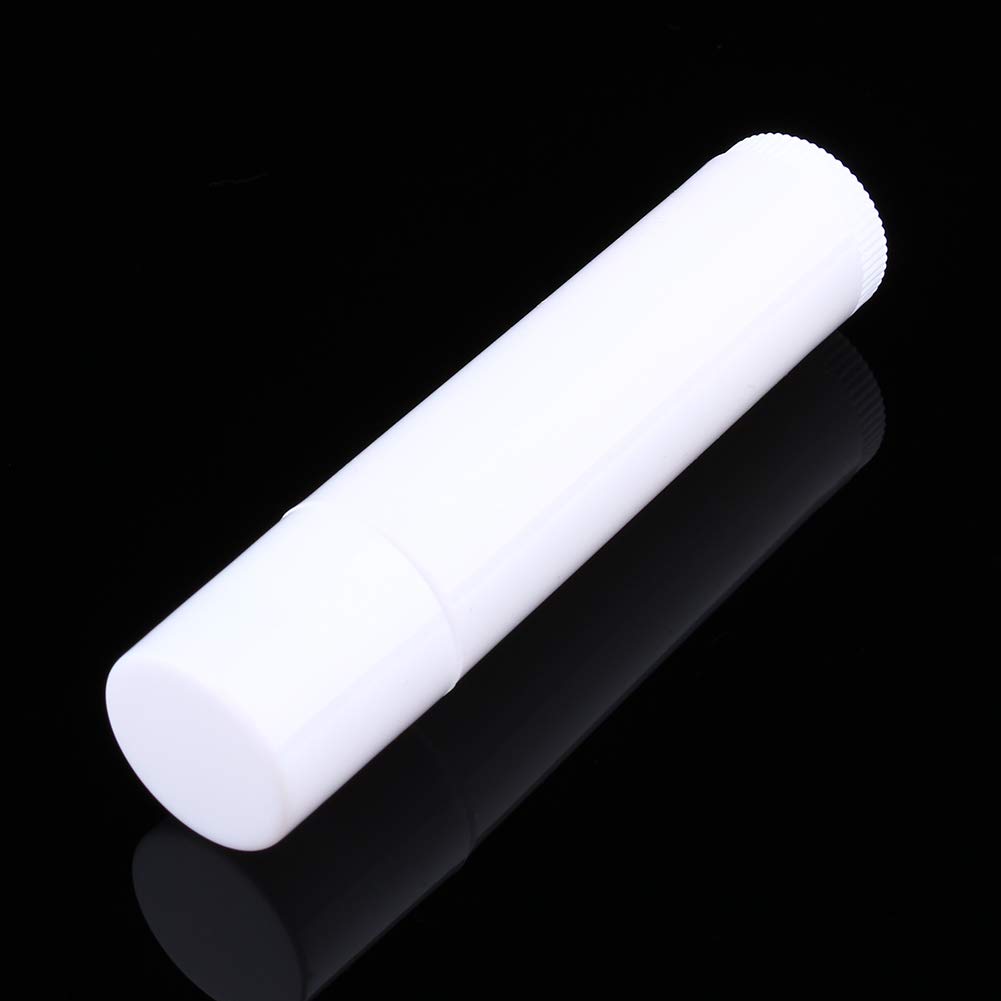 100PCS 5ml Clear White Lip Balm Container Tubes, Round Plastic Empty Lip Balm Tubes for DIY Cosmetics - BPA Free - Perfect for Homemade Lip Balm, Lip Gloss & Essential Oil Blends
