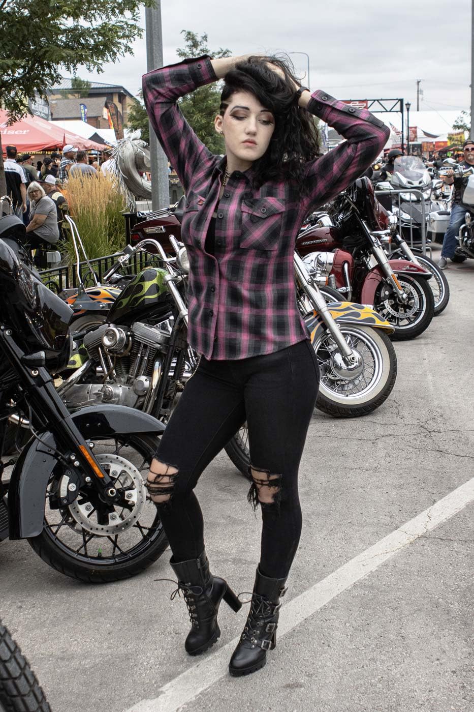 Milwaukee Leather Women's Button Front Long Sleeve Cotton Flannel Shirt - Soft & Warm Plaid Shirt for Casual Wear, Outdoor Activities & Layering