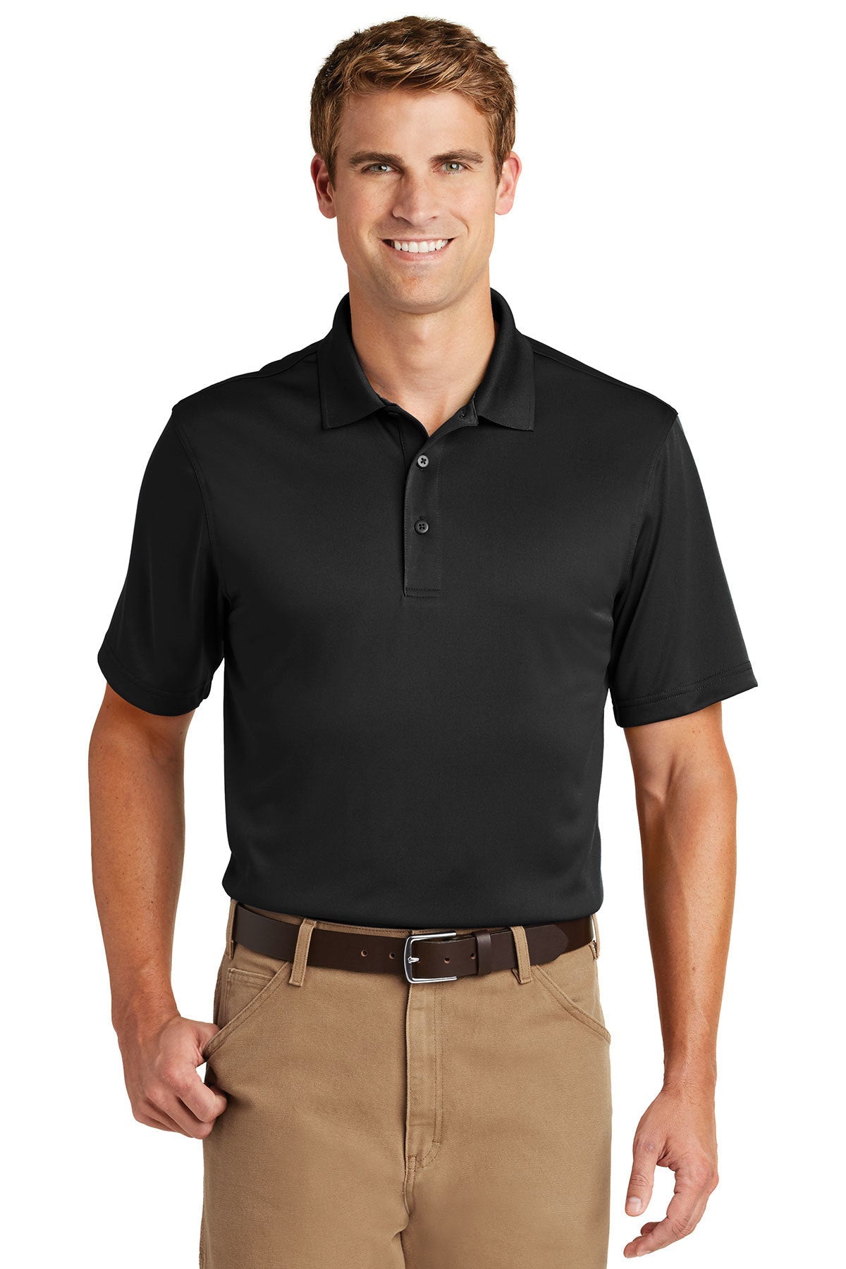 CornerStone Men's Tall Select Snag Proof Polo Shirt - Black - Durable & Comfortable for Golf, Work & Outdoor Activities