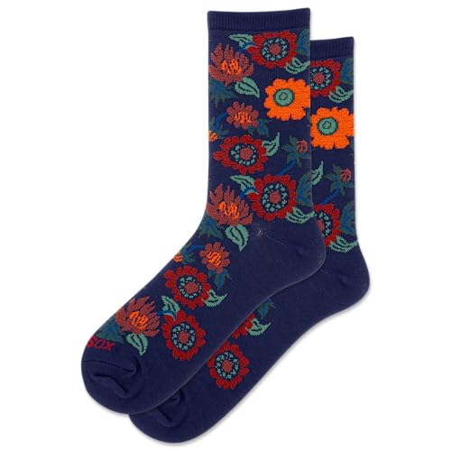 Fuzzy Flowers (Navy)