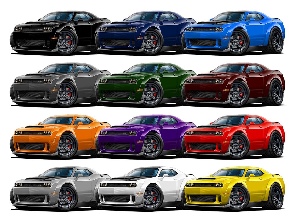 Demon Challenger HEMI 707hp Wall Decal - Man Cave & Garage Decor for Car Lovers