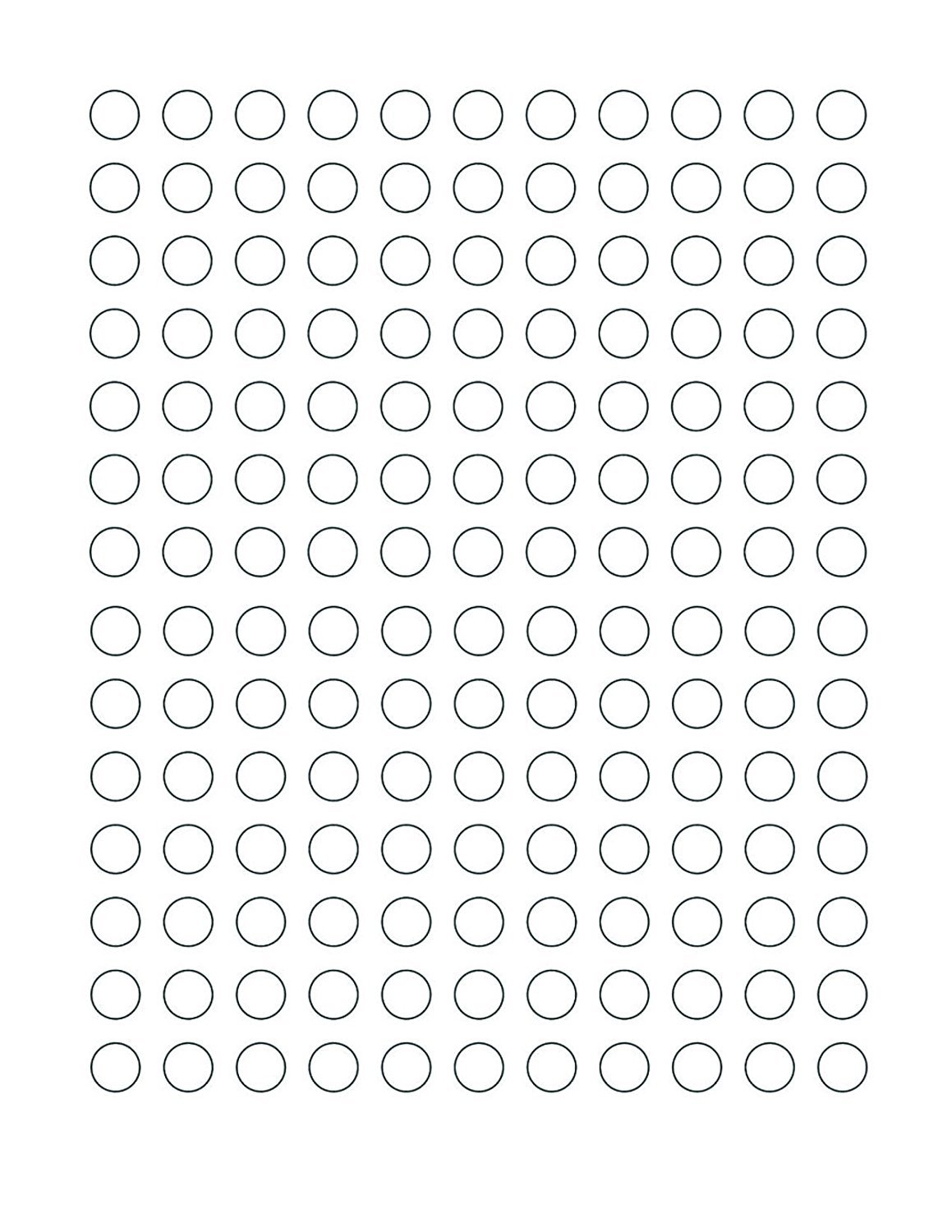 1/2 Inch White Round Labels with Bonus Colored Code Stickers - 1010 Pack Printable Sticker Sheets for Laser & Inkjet Printers (Includes Template) - Perfect for Organizing, Coding & DIY Crafts