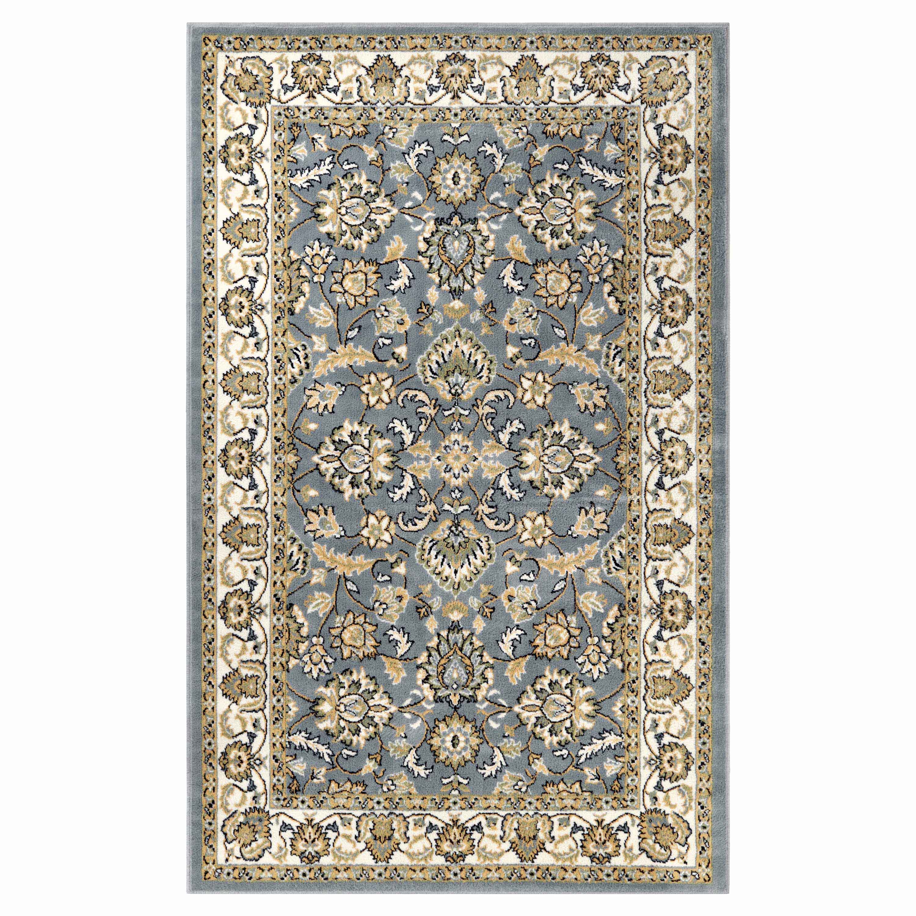Lille Elegant Floral Indoor Area Rug - Non-Slip Soft Living Room Carpet Runner for Bedroom, Hallway & Entryway Decor