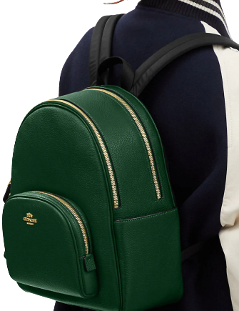 Coach Court Backpack for Women & Men | Genuine Leather Laptop Backpack | Stylish & Durable Work & Travel Bag | Perfect for Office, School & Commuting
